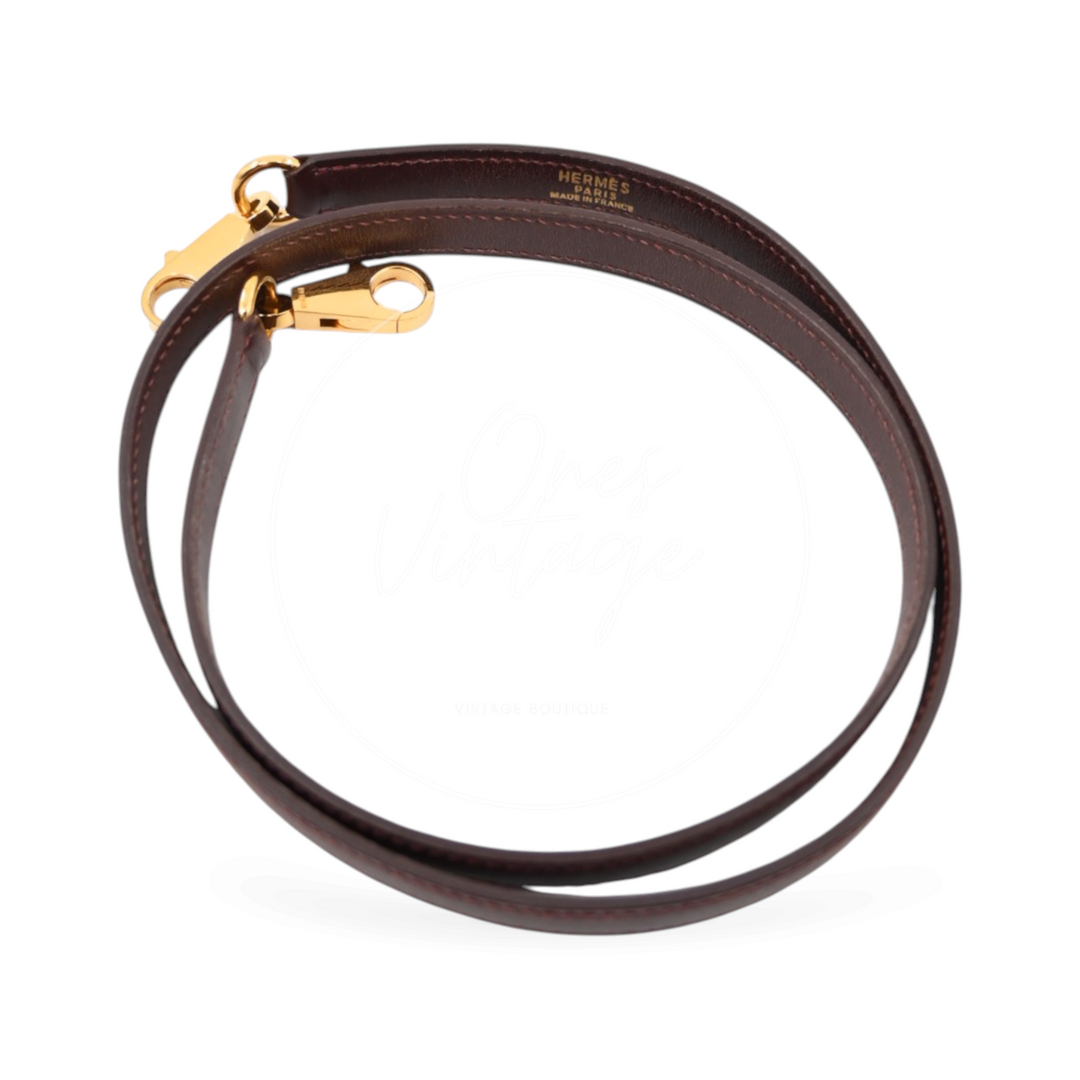 Hermès Kelly 32 Box Calfskin Leather GHW Brown Square E