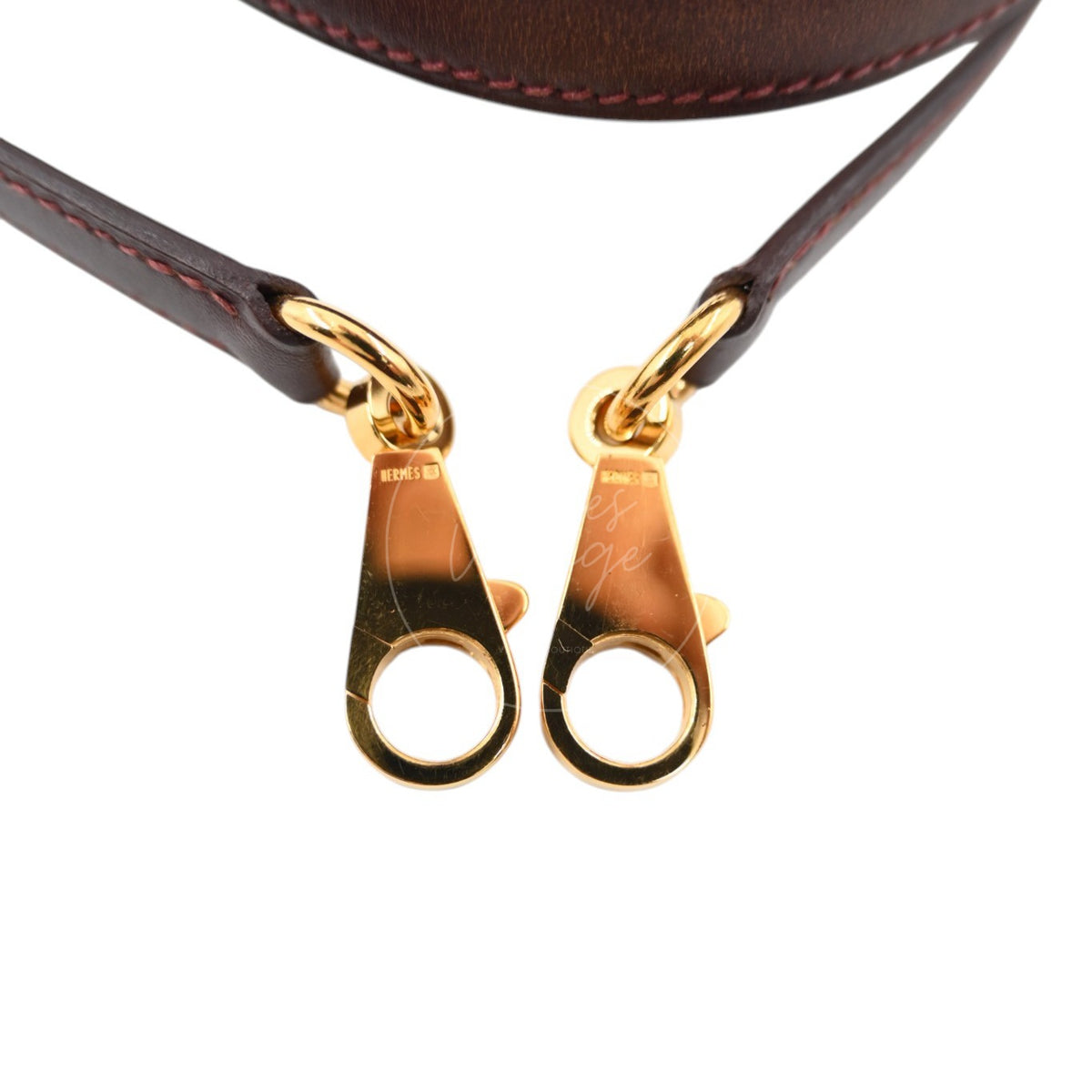 Hermès Kelly 32 Box Calfskin Leather GHW Brown Square E