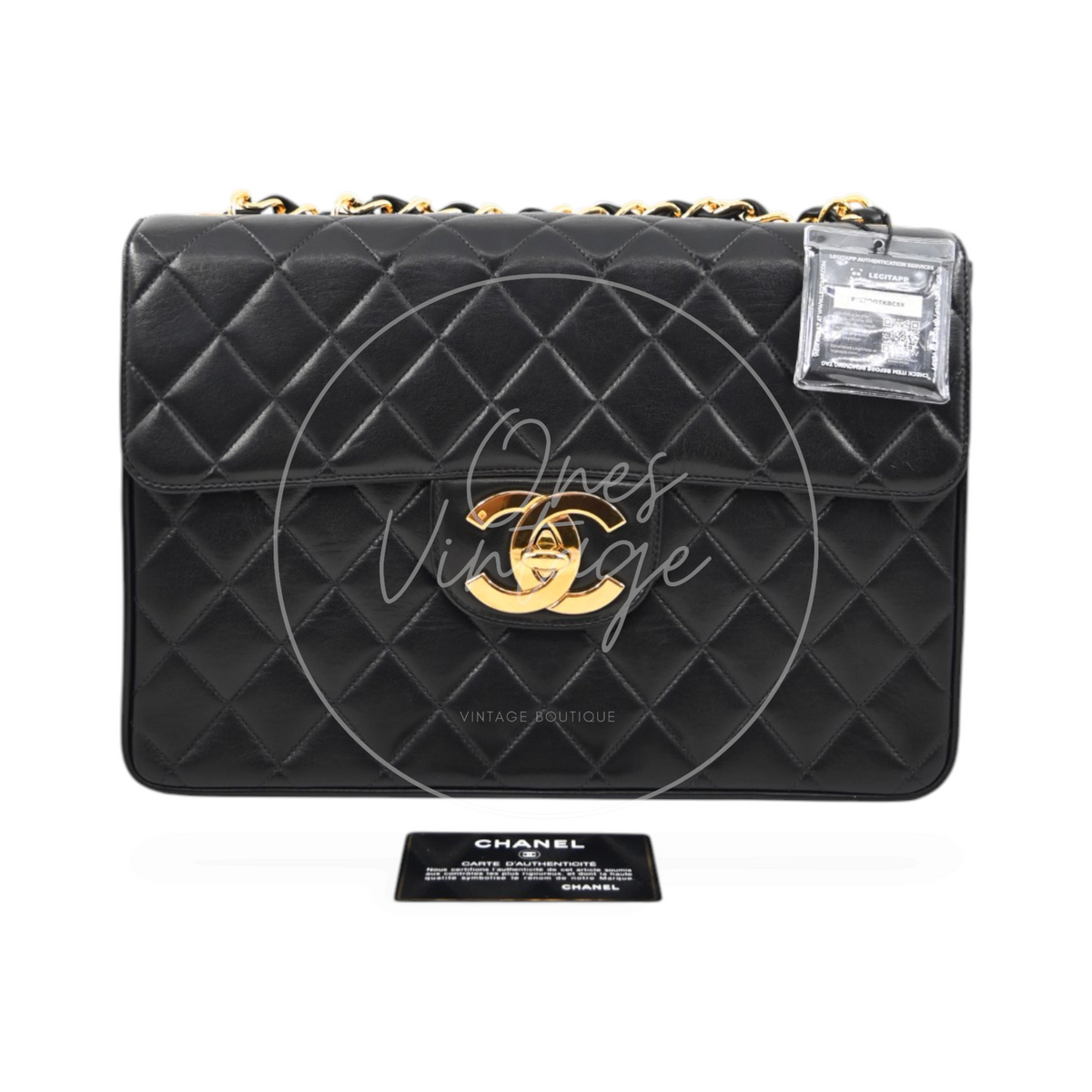 Chanel Classic Flap Jumbo Bag 30cm GHW Black Series 3