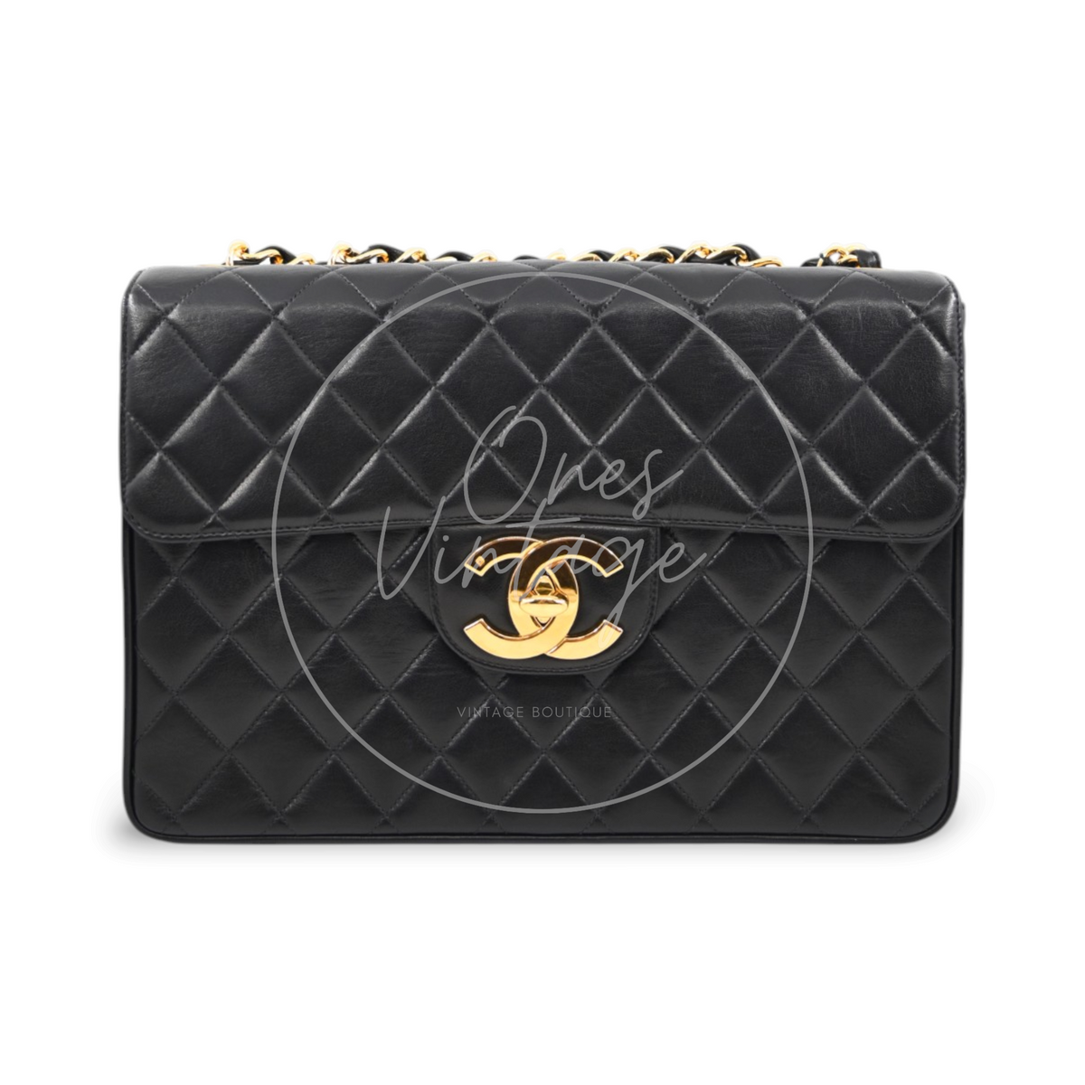 Chanel Classic Flap Jumbo Bag 30cm GHW Black Series 3