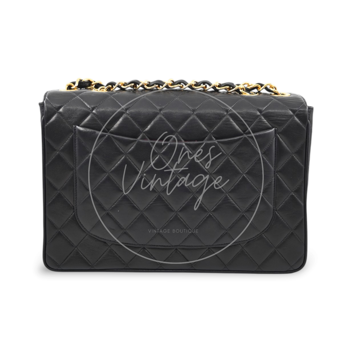 Chanel Classic Flap Jumbo Bag 30cm GHW Black Series 3