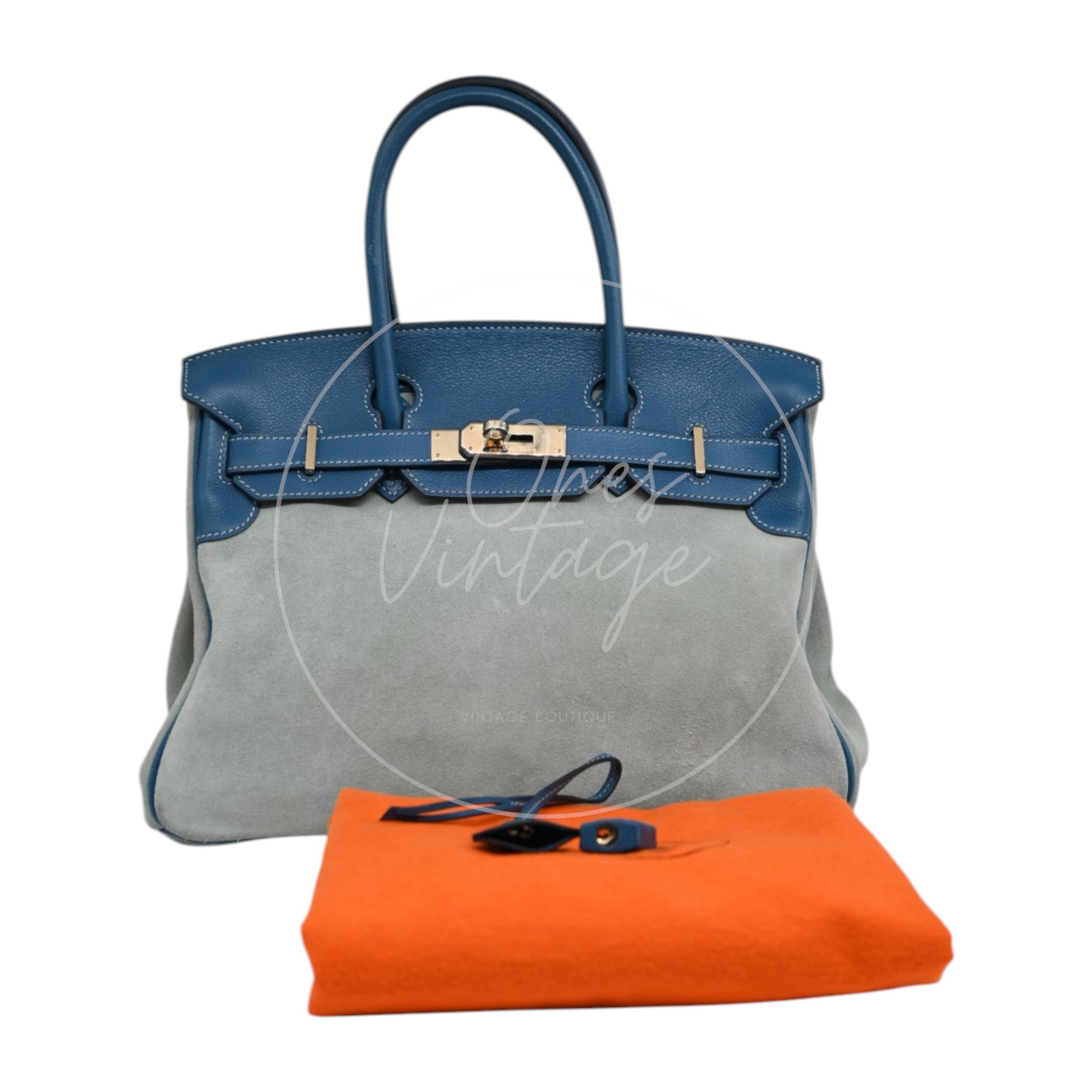 [Pre-owned] Hermes Birkin 30 Blue Doblis GHW