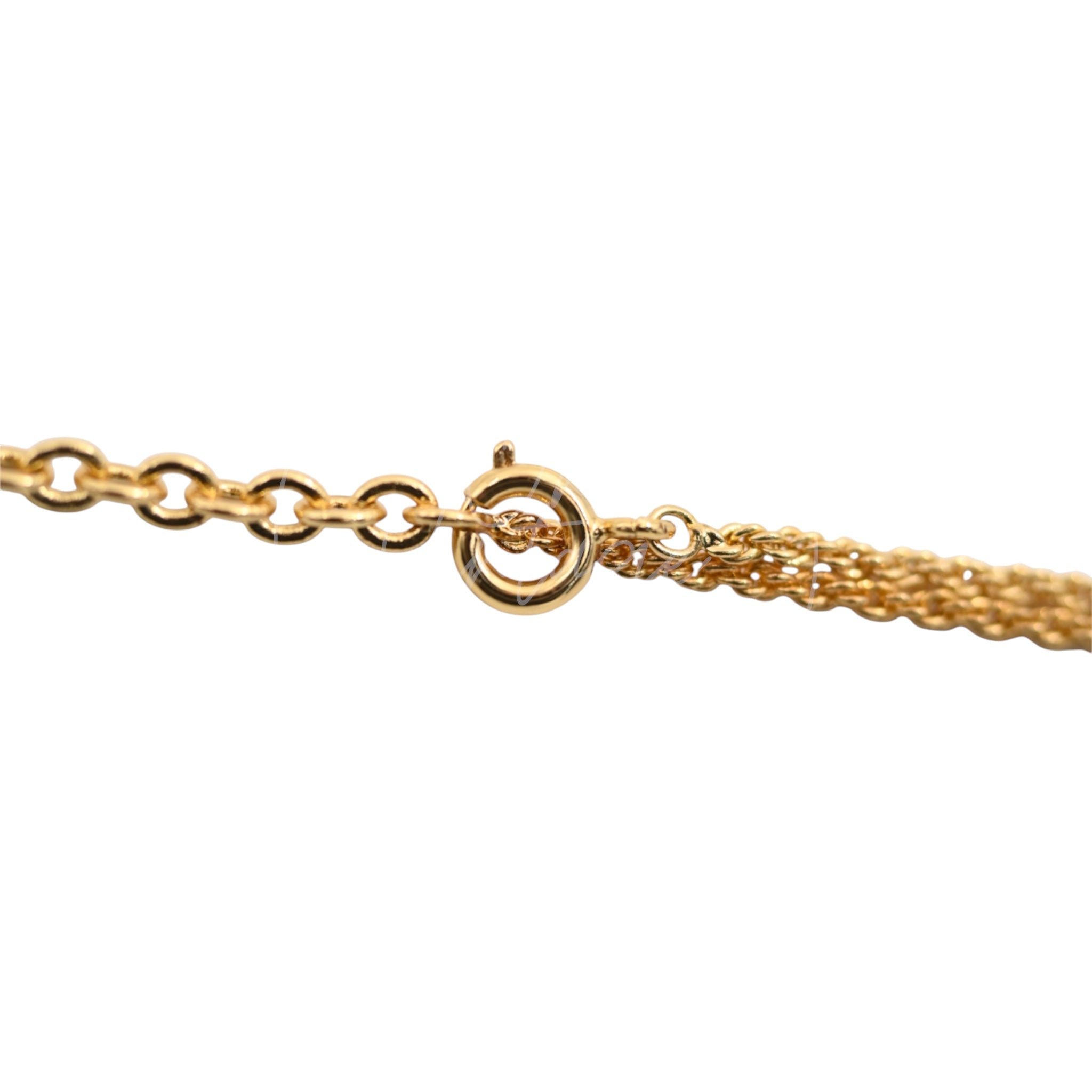 [Pre-owned] Christian Dior Enamel Detail CD Pendant Necklace