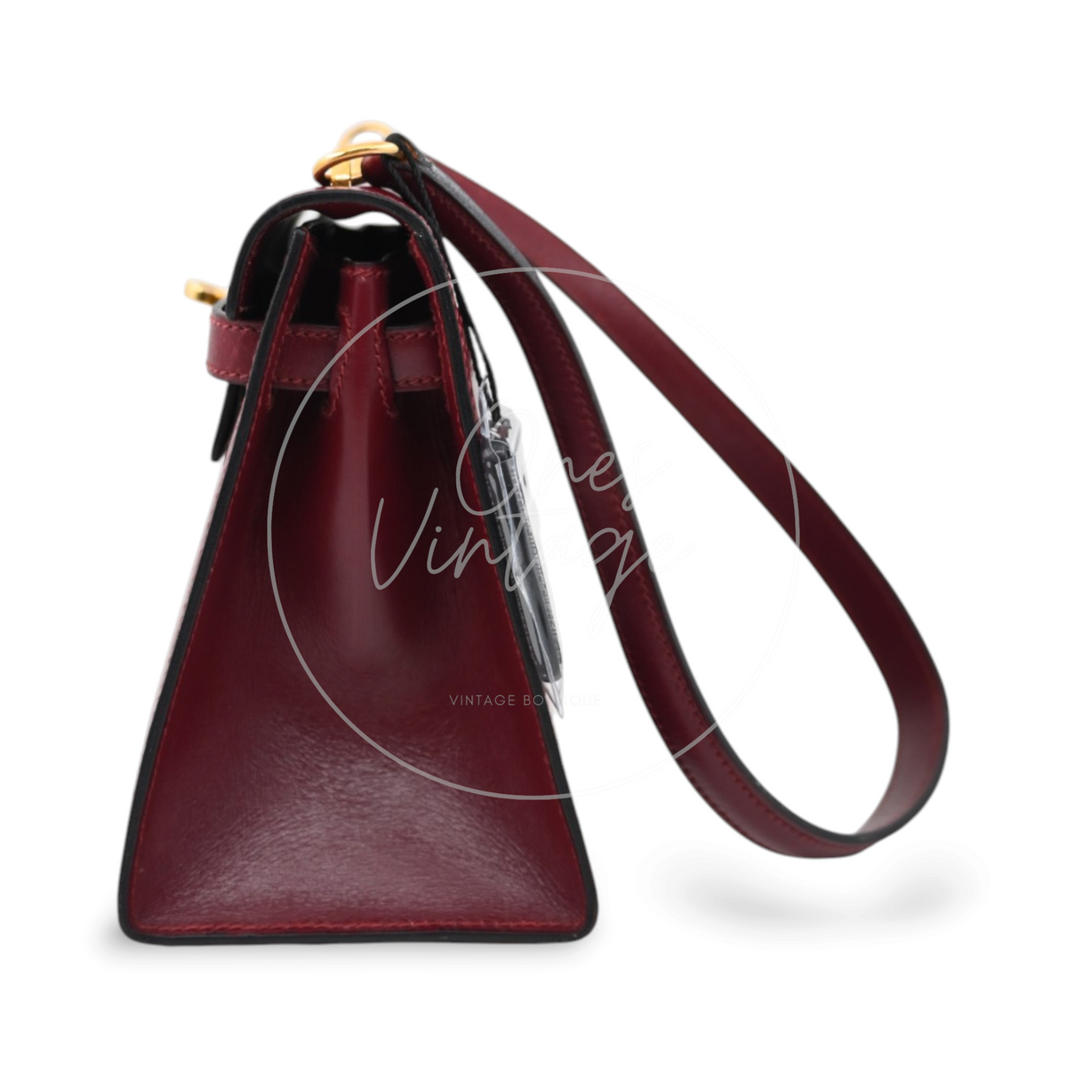 Hermès Mini Kelly 20 Burgundy GHW Circle Q
