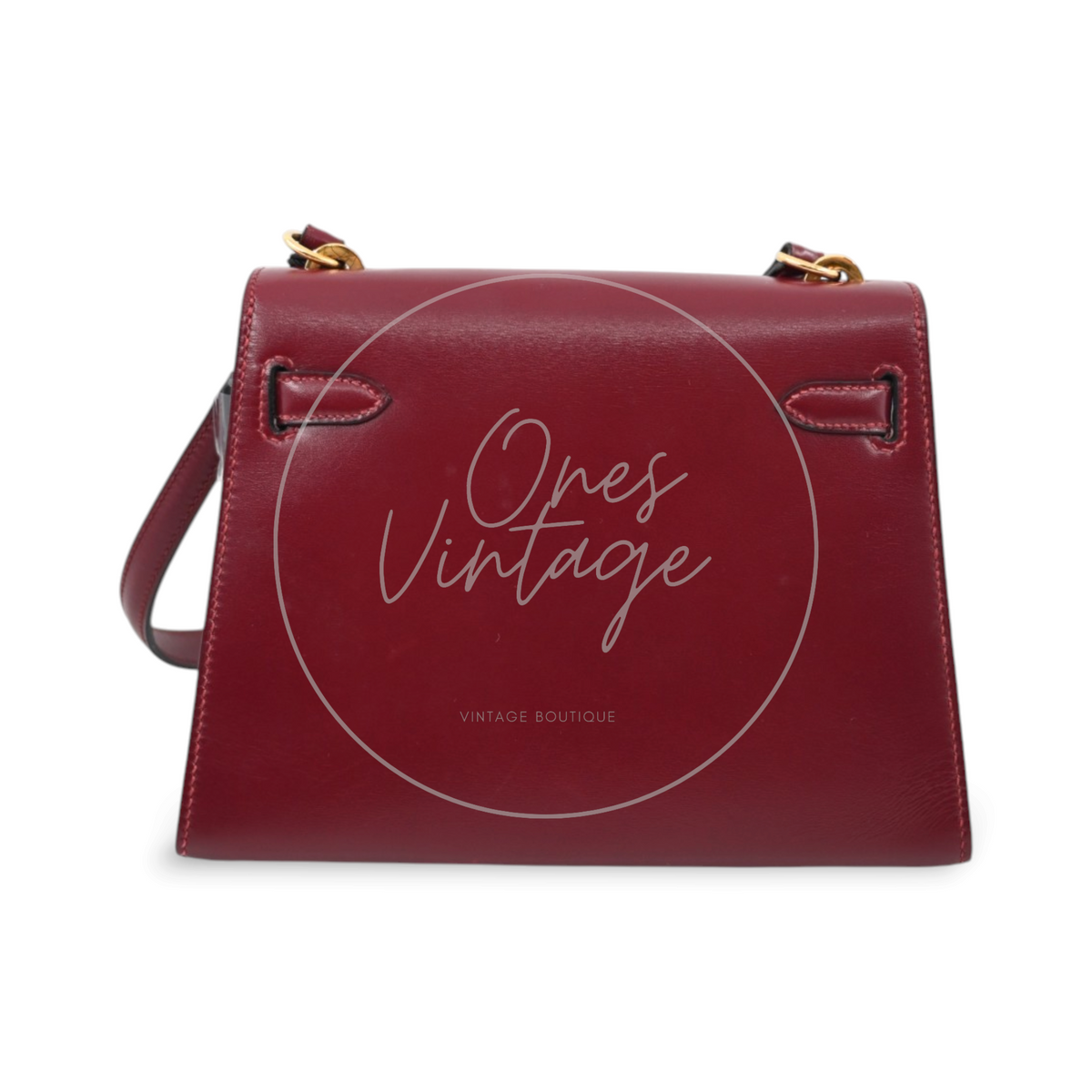 Hermès Mini Kelly 20 Burgundy GHW Circle Q