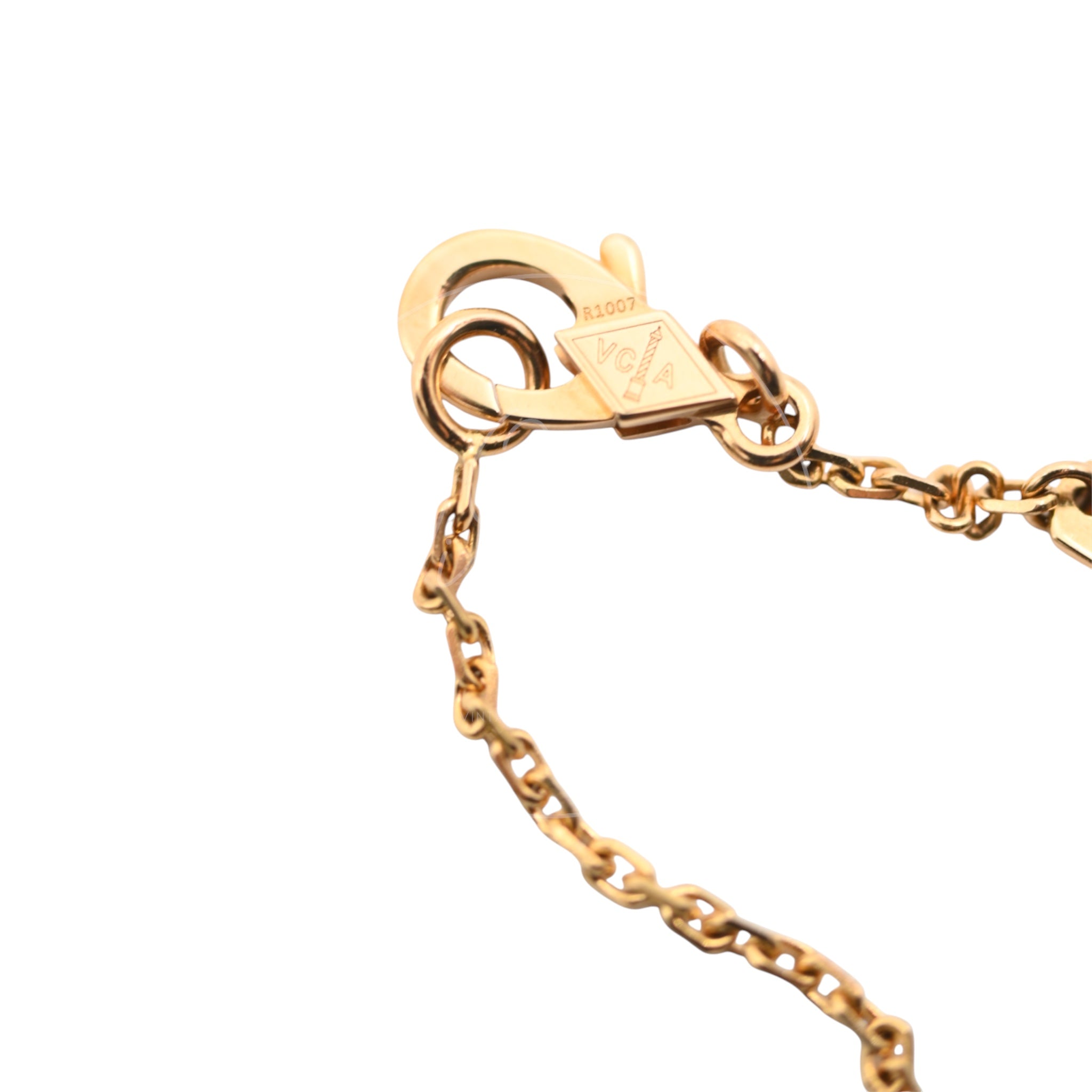 [Pre-owned] Van Cleef &amp; Arpels Vintage Alhambra Necklace 18K Yellow Gold Onyx VCARA45800