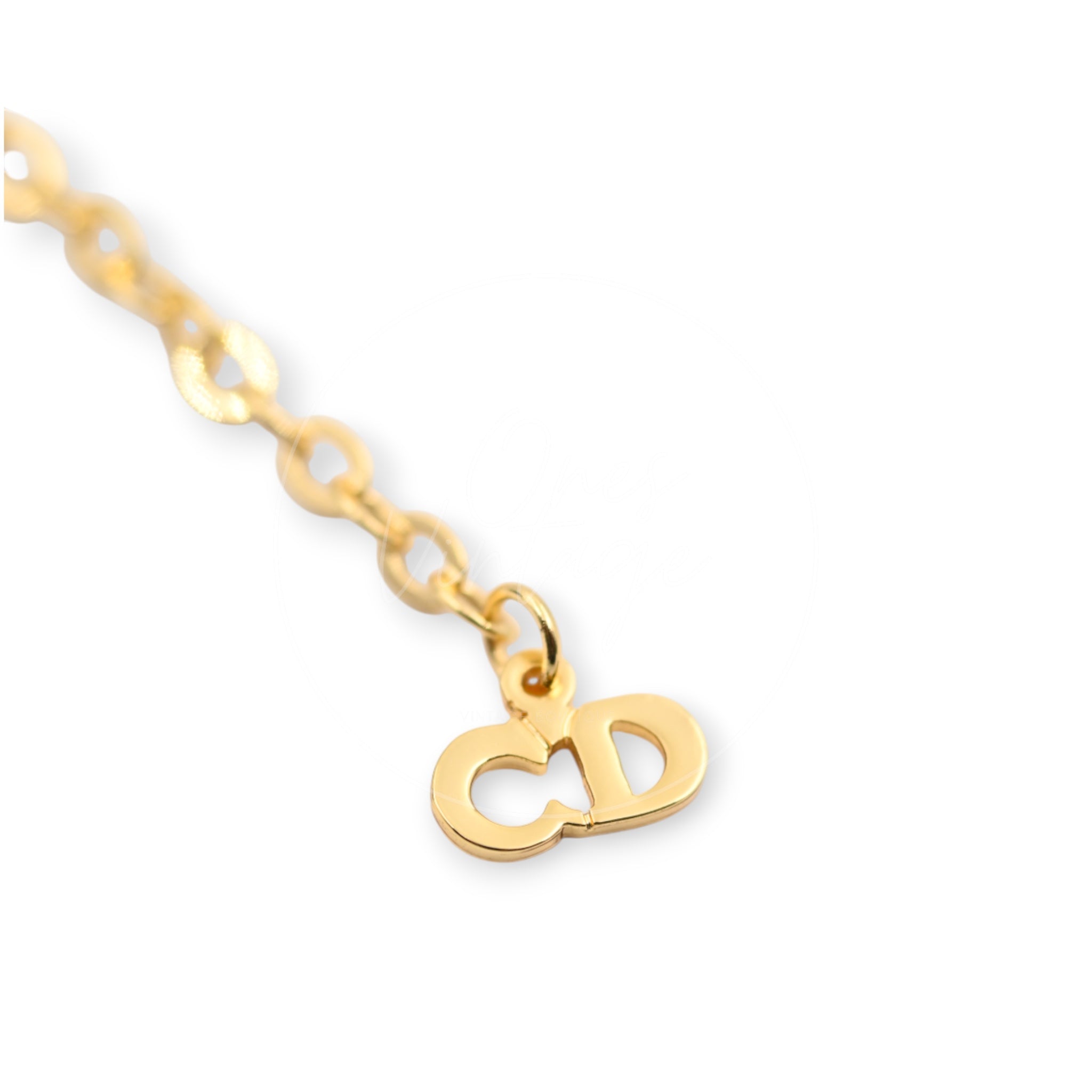 [Pre-owned] Christian Dior Crystal-embellished Logo-pendant Necklace