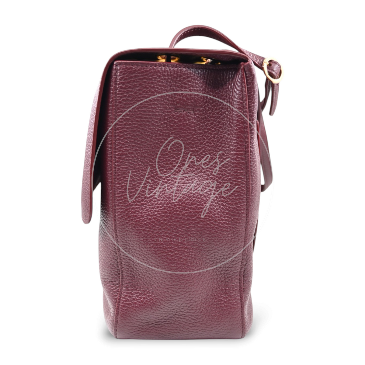 Chanel Maxi 38cm Flap Bag GHW Burgundy Series UC