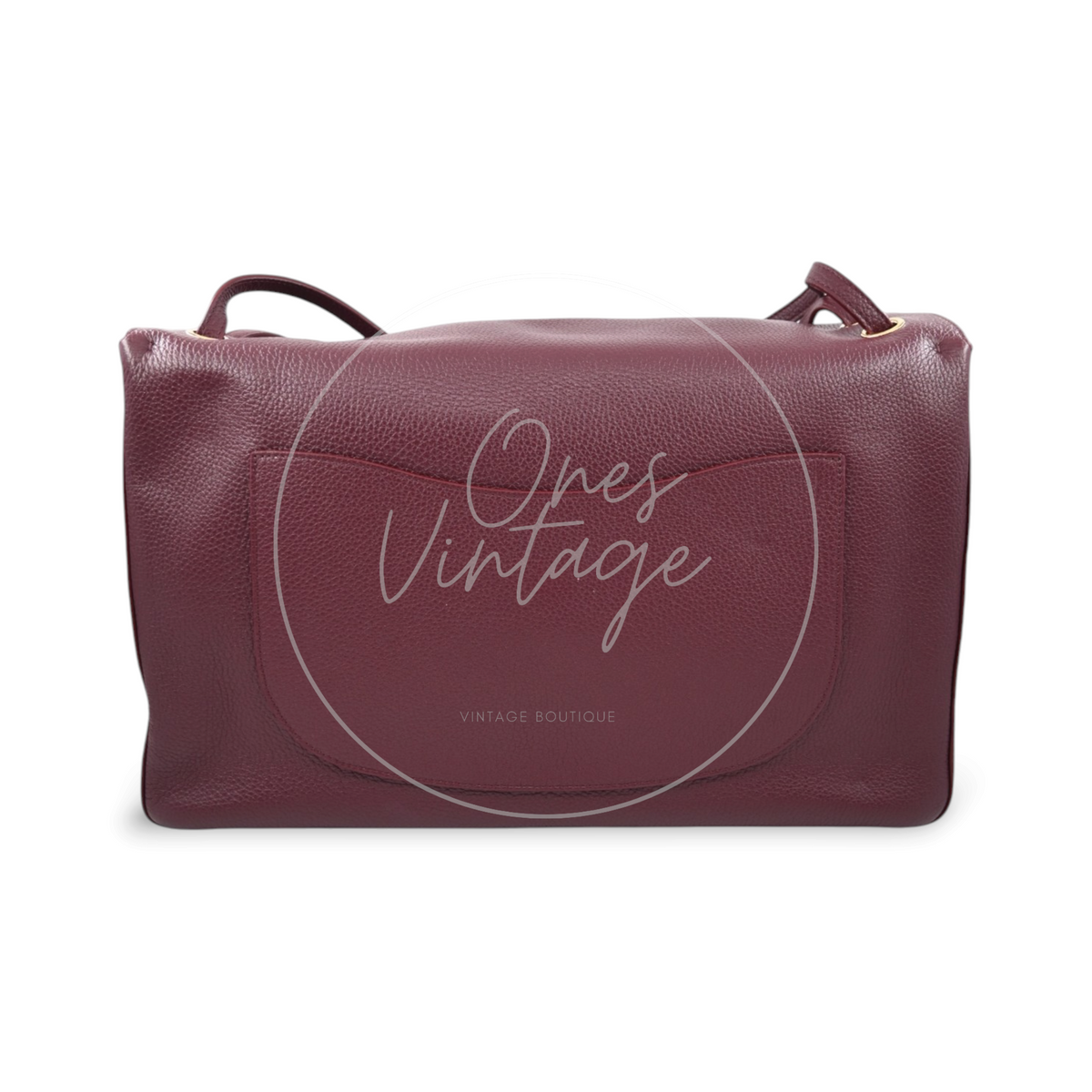 Chanel Maxi 38cm Flap Bag GHW Burgundy Series UC