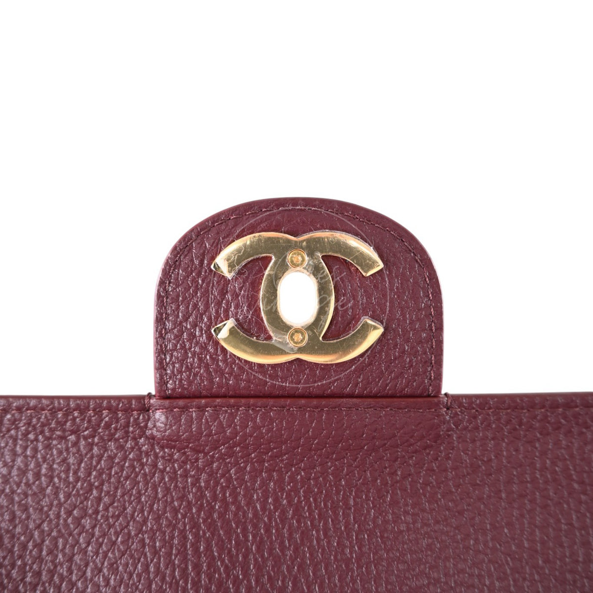 Chanel Maxi 38cm Flap Bag GHW Burgundy Series UC