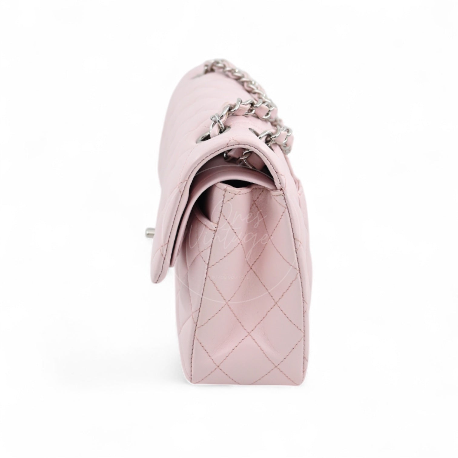 [Pre-owned] Chanel CF23 Pink Lambskin Small Classic Flap Bag