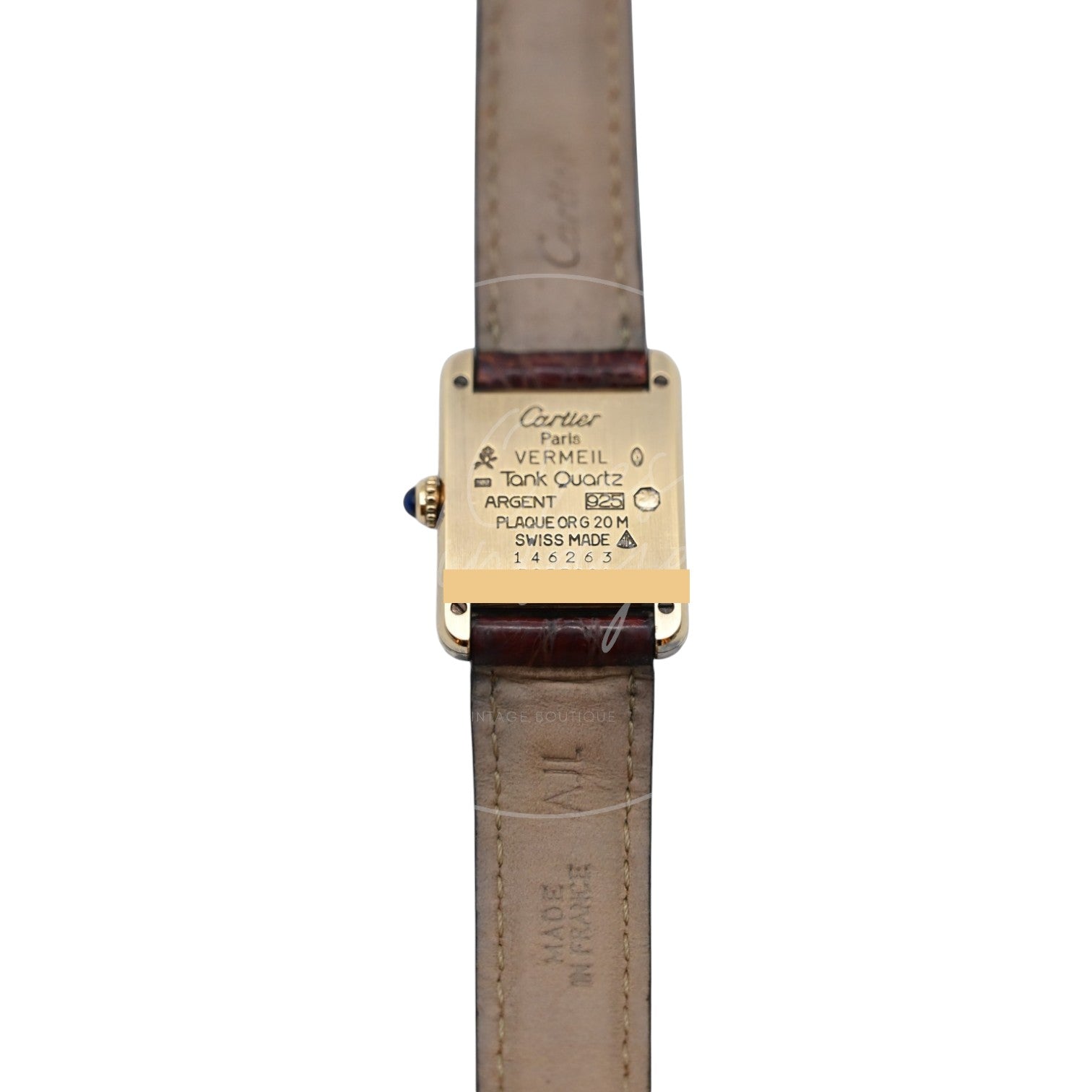 Cartier Must De Tank Quartz Ivory Columm Roman Dial