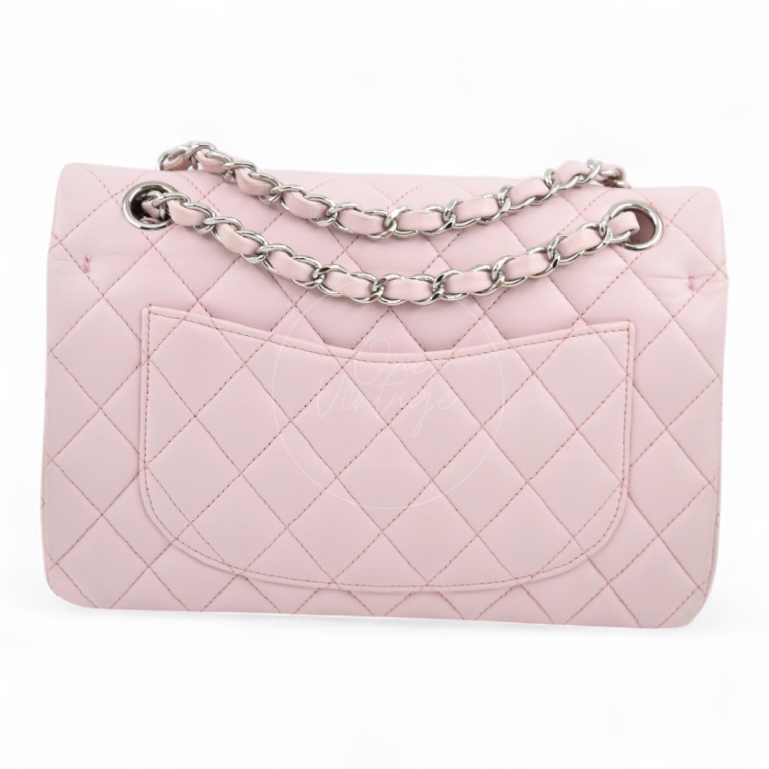 [Pre-owned] Chanel CF23 Pink Lambskin Small Classic Flap Bag