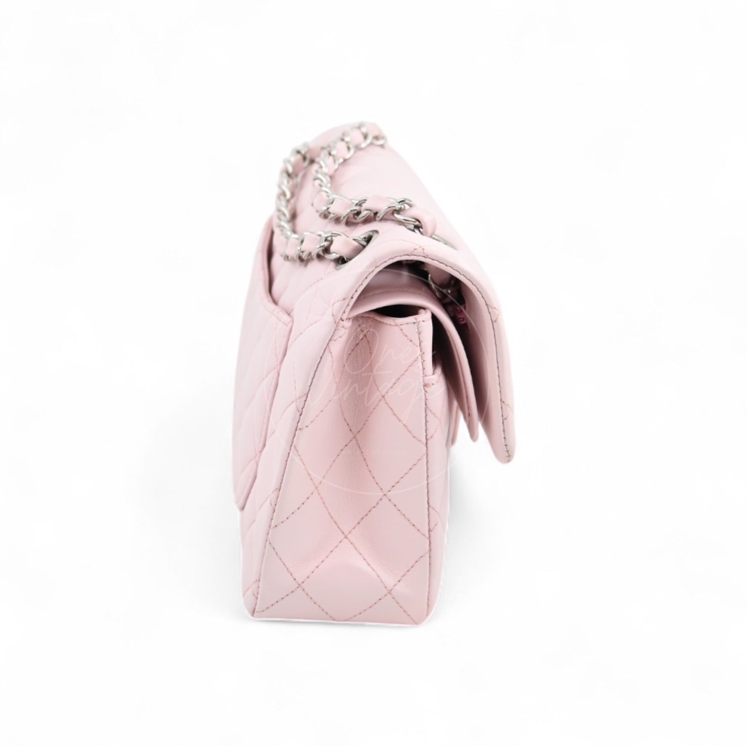 [Pre-owned] Chanel CF23 Pink Lambskin Small Classic Flap Bag