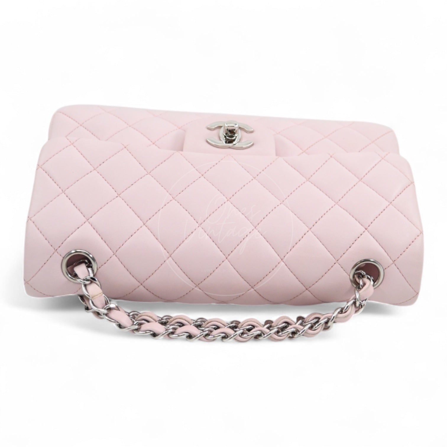 [Pre-owned] Chanel CF23 Pink Lambskin Small Classic Flap Bag