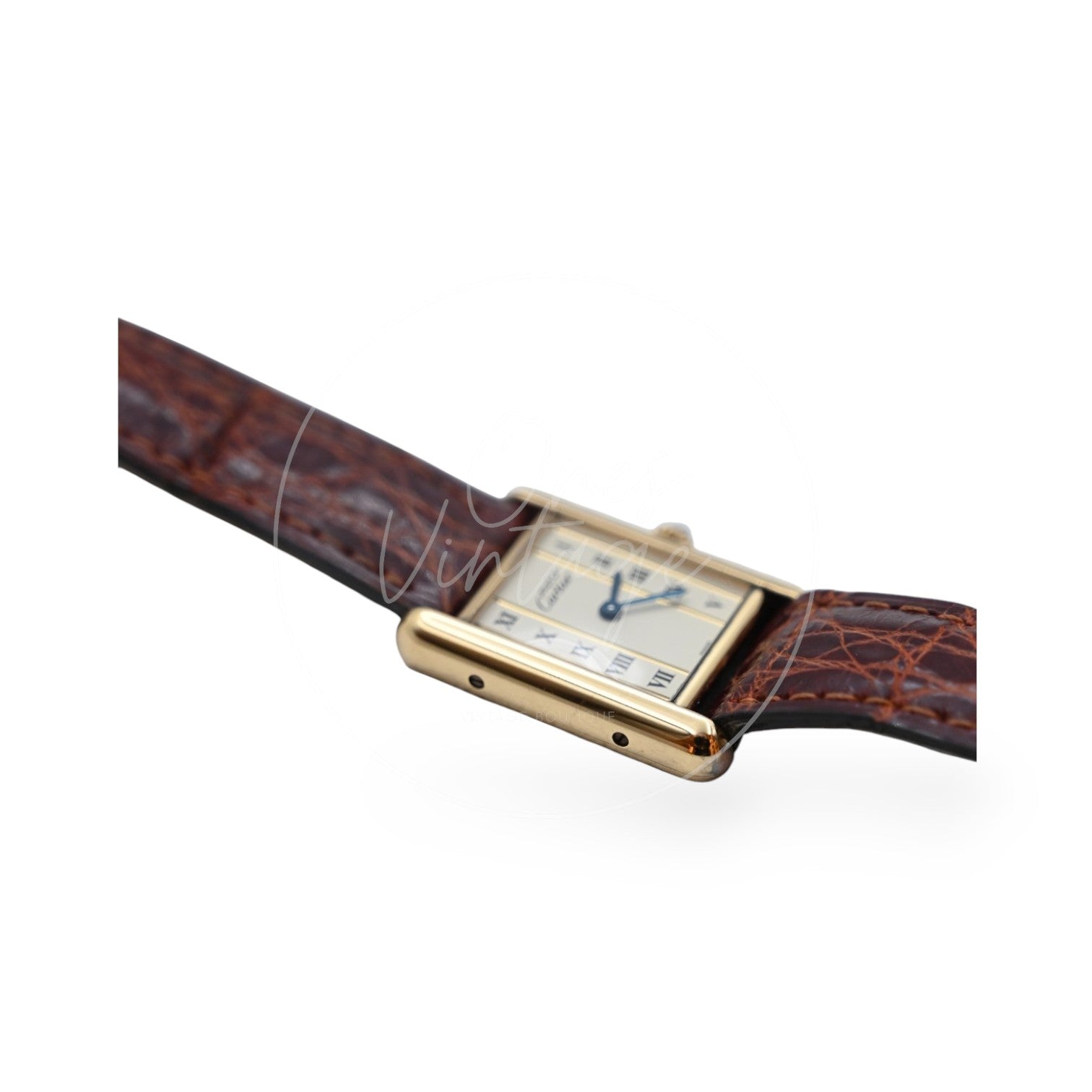 Cartier Must De Tank Quartz Ivory Columm Roman Dial
