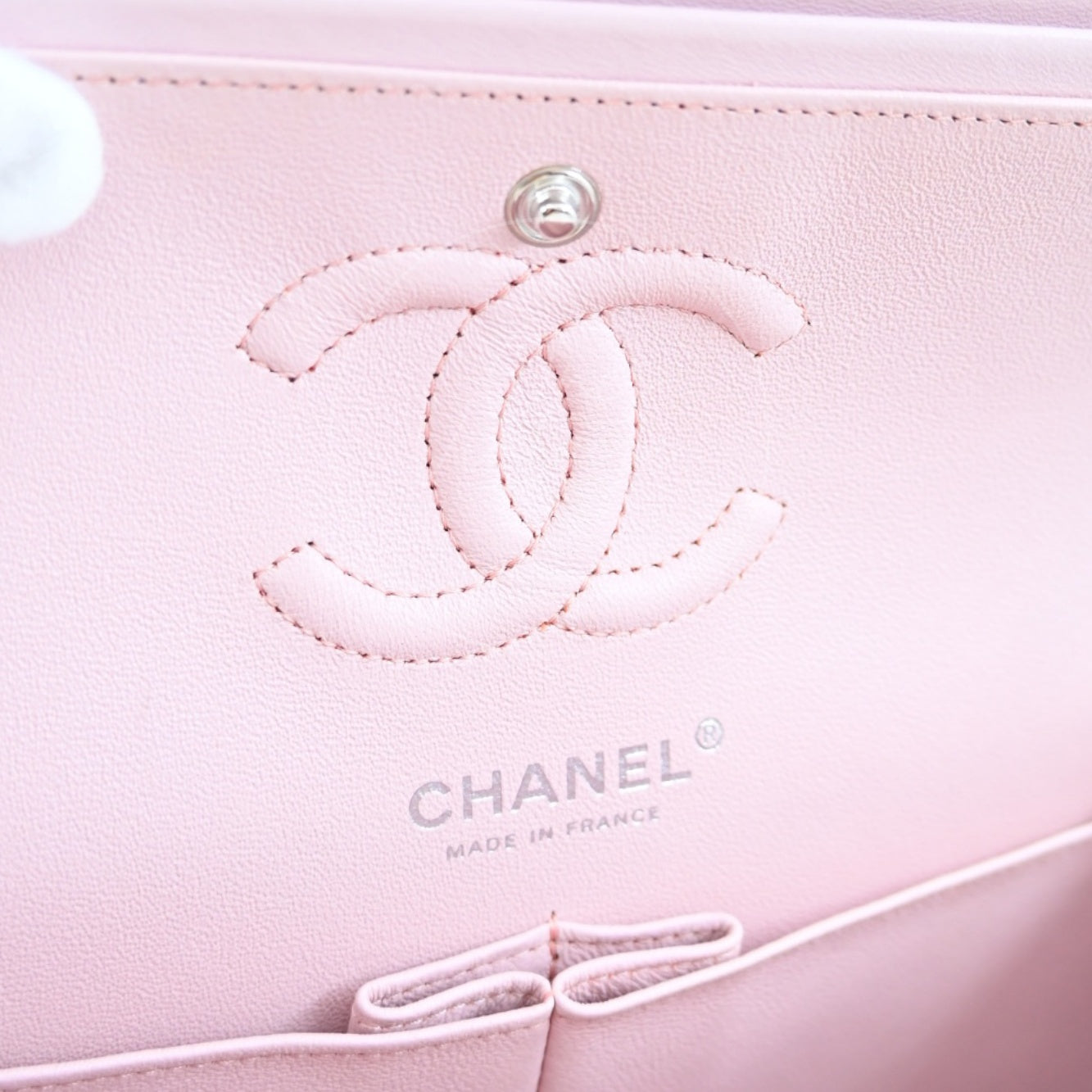 [Pre-owned] Chanel CF23 Pink Lambskin Small Classic Flap Bag