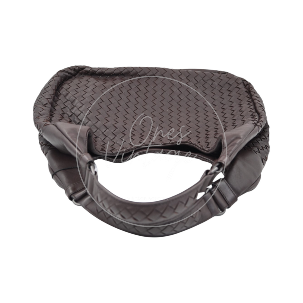 Bottega Veneta Ebeno Woven Campana Bag
