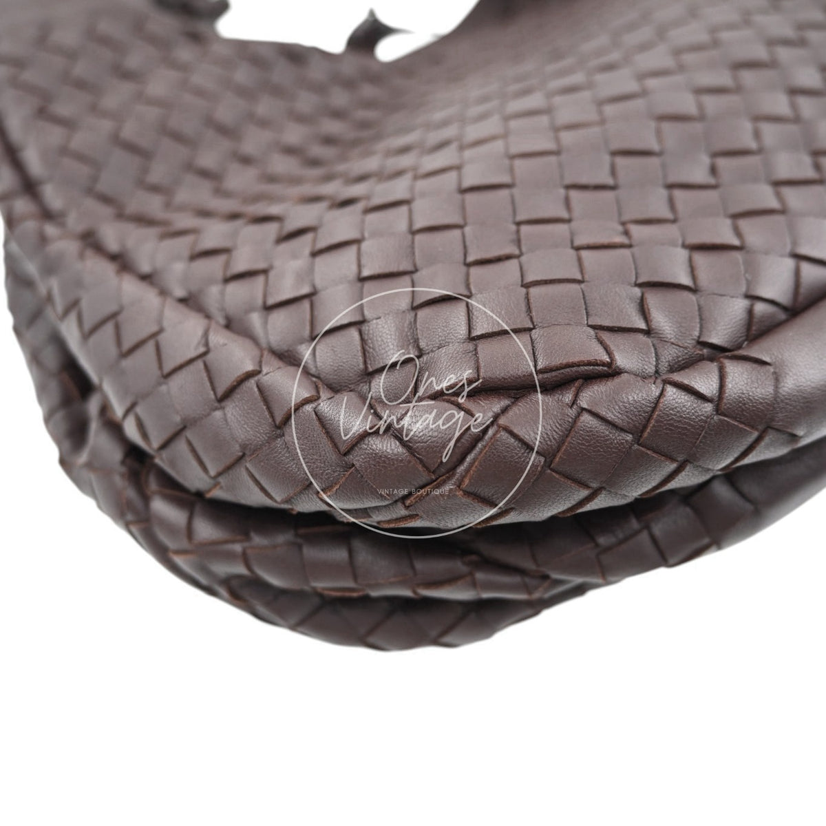 Bottega Veneta Ebeno Woven Campana Bag