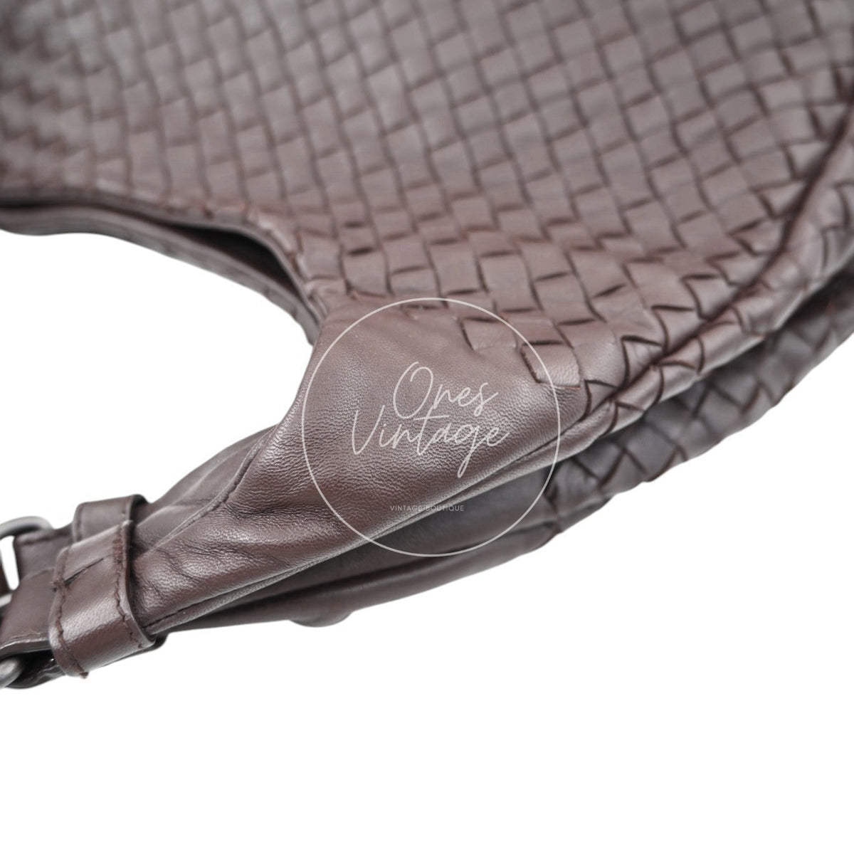 Bottega Veneta Ebeno Woven Campana Bag