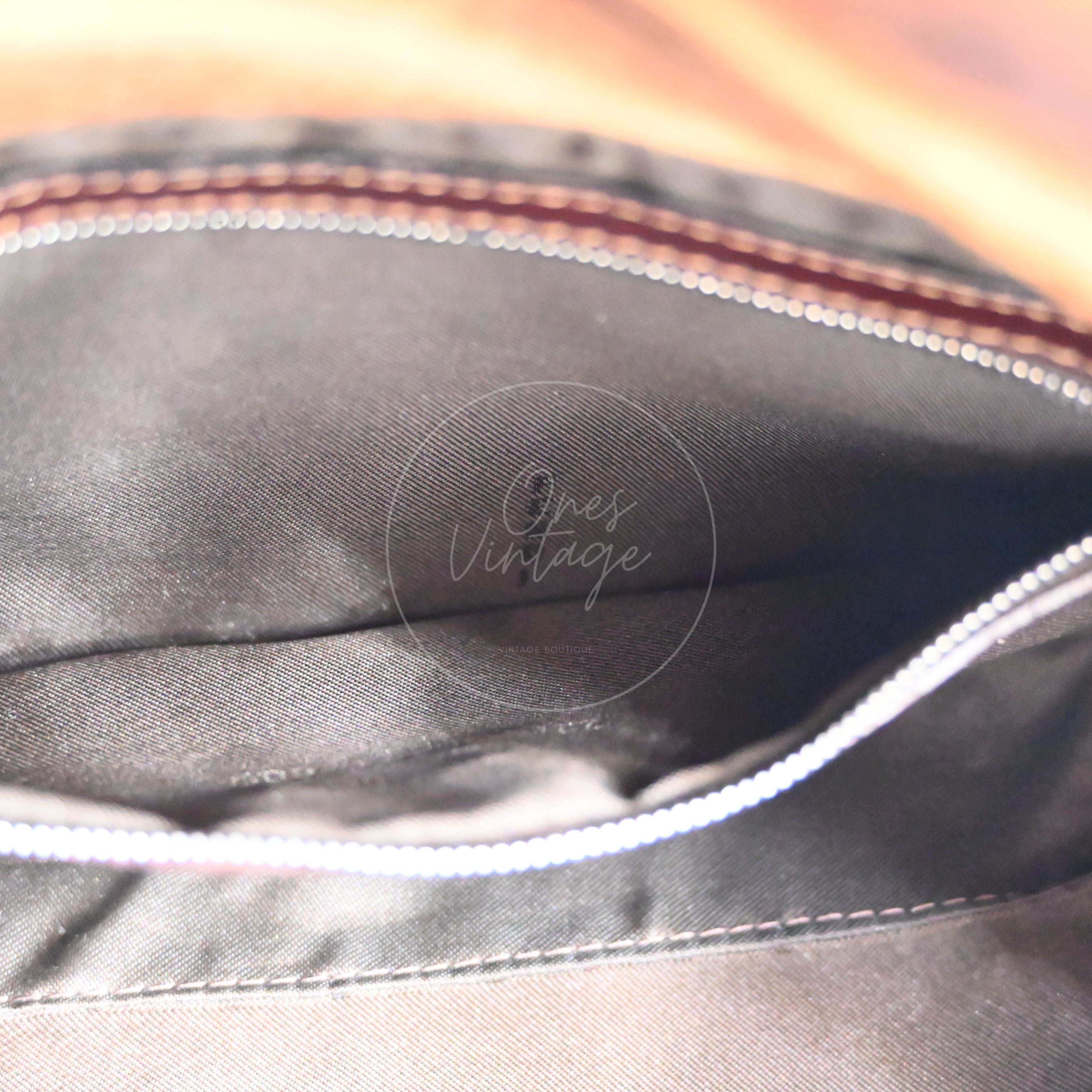 [Pre-owned] Fendi Brown Mamma Baguette Harako Leather PHW Shoulder Bag