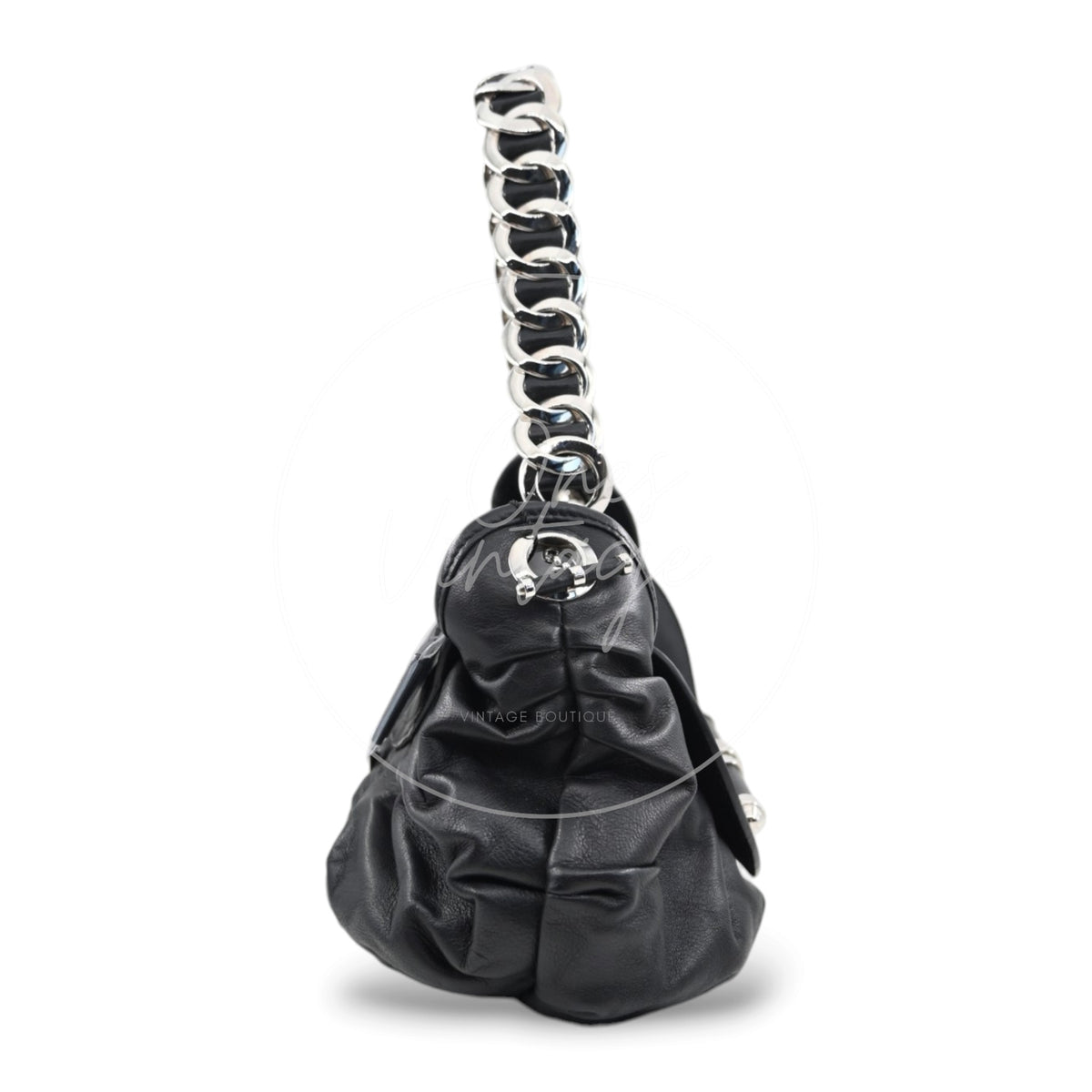 Christian Dior 32 Lambskin Jazz Club Shoulder Bag SHW Black