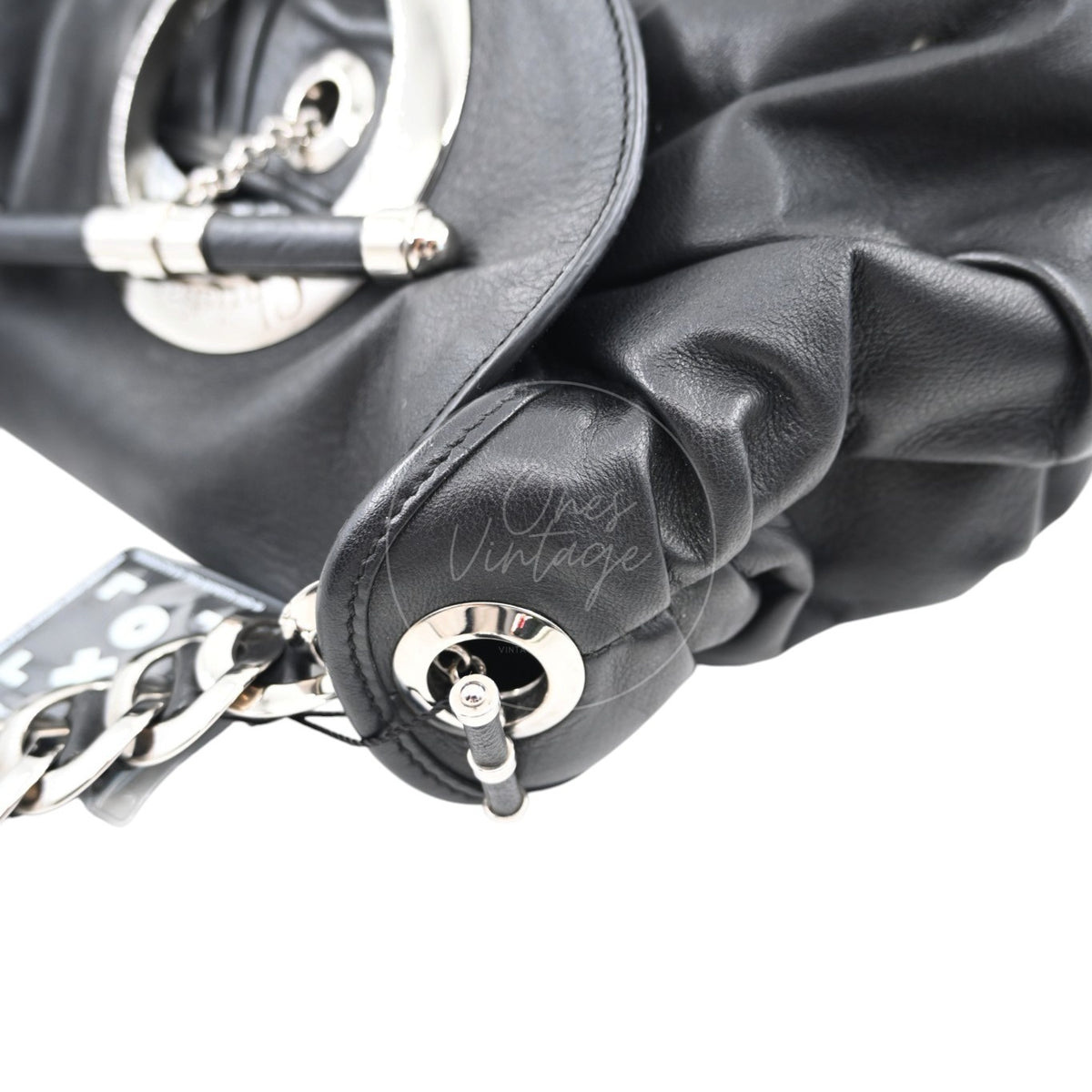 Christian Dior 32 Lambskin Jazz Club Shoulder Bag SHW Black