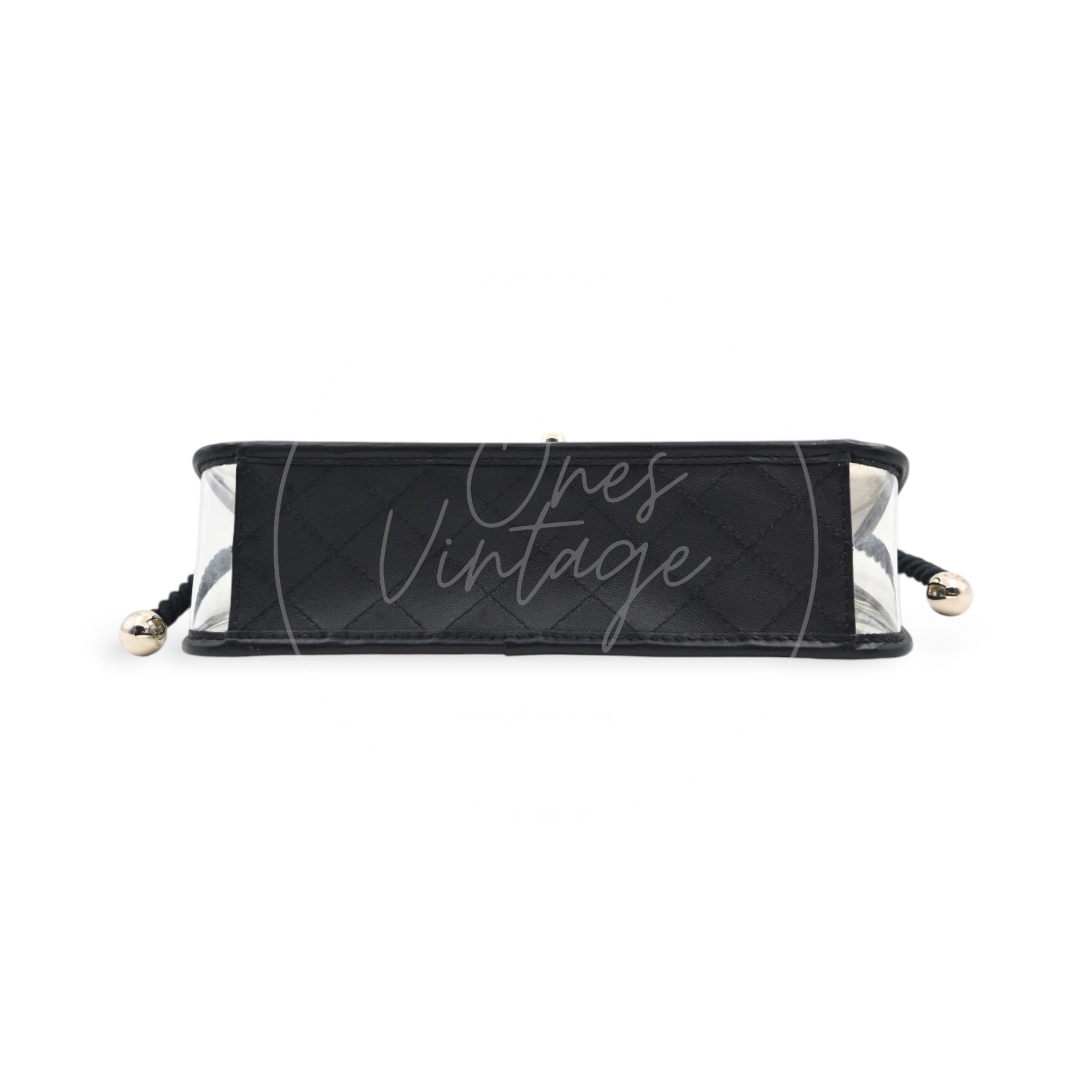 [Pre-owned] Chanel Sand by The Sea Pearl in Clear Classic Flap Bag