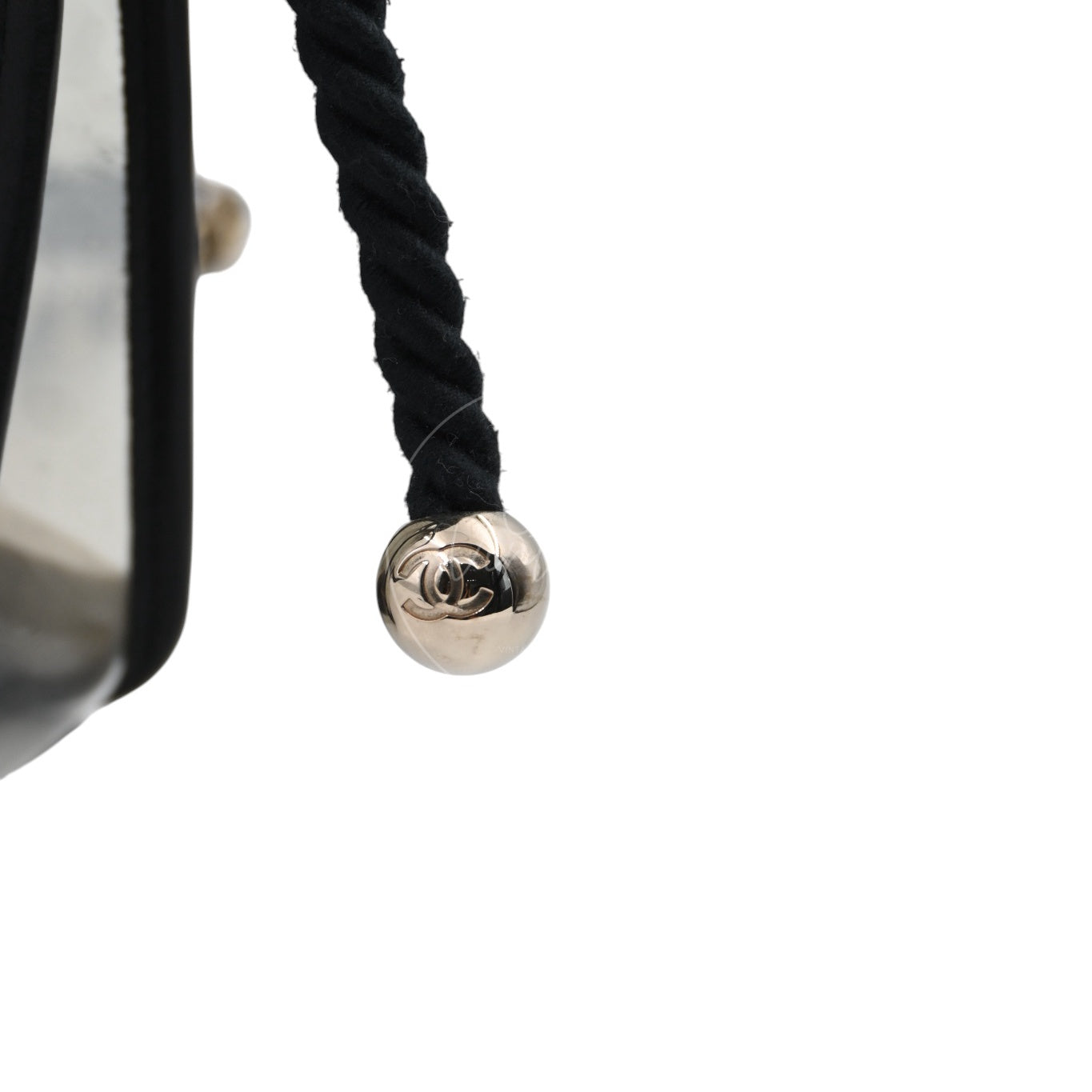 [Pre-owned] Chanel Sand by The Sea Pearl in Clear Classic Flap Bag