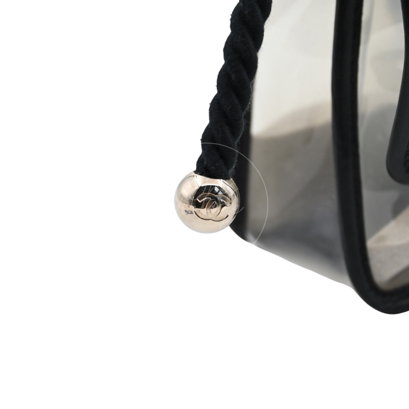 [Pre-owned] Chanel Sand by The Sea Pearl in Clear Classic Flap Bag