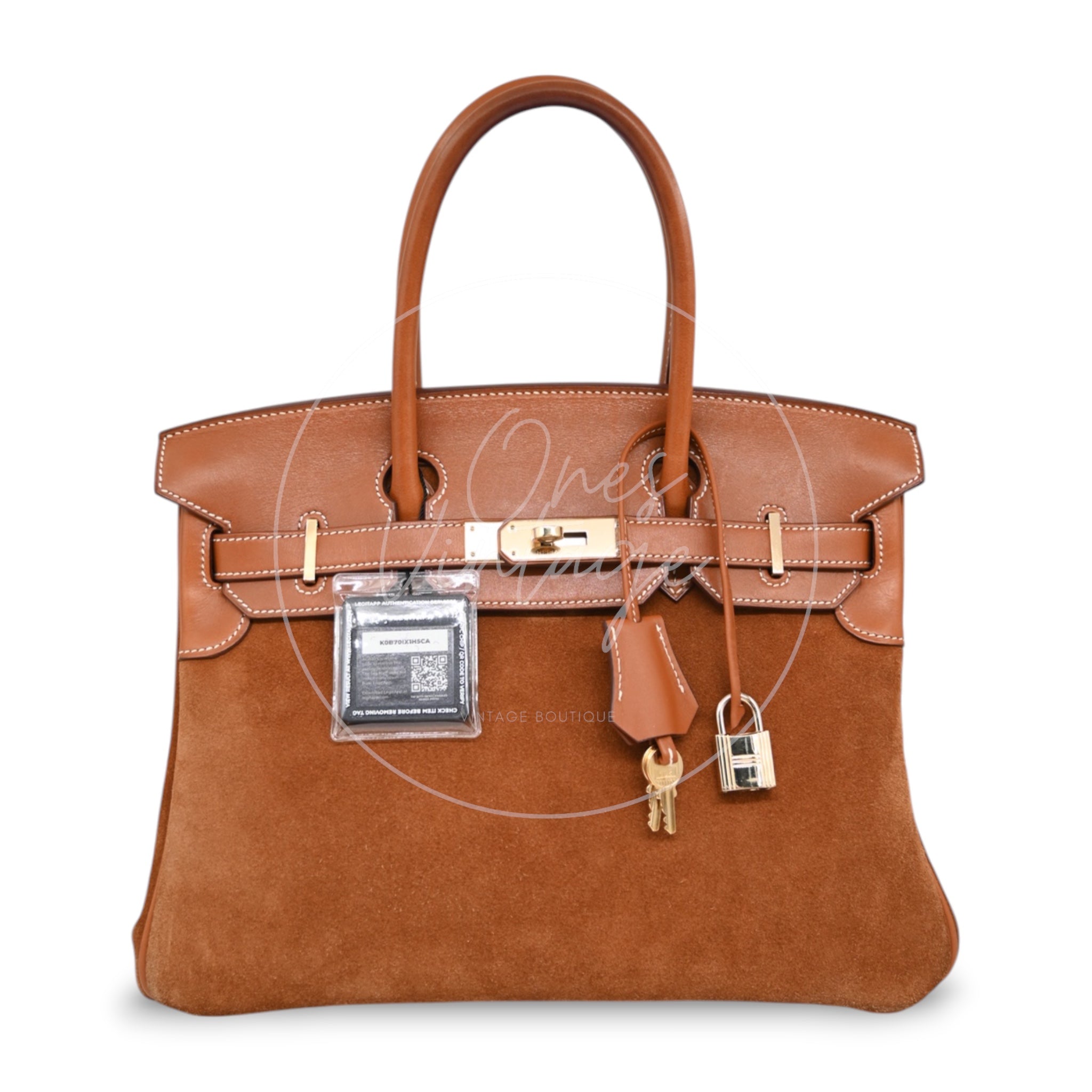 [Pre-owned] Hermes Birkin 30 Doblis in Brown GHW Stamp Square P