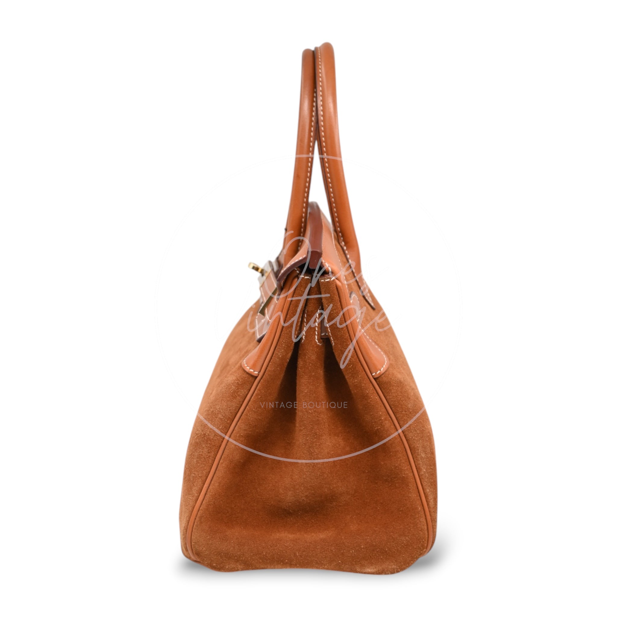 [Pre-owned] Hermes Birkin 30 Doblis in Brown GHW Stamp Square P