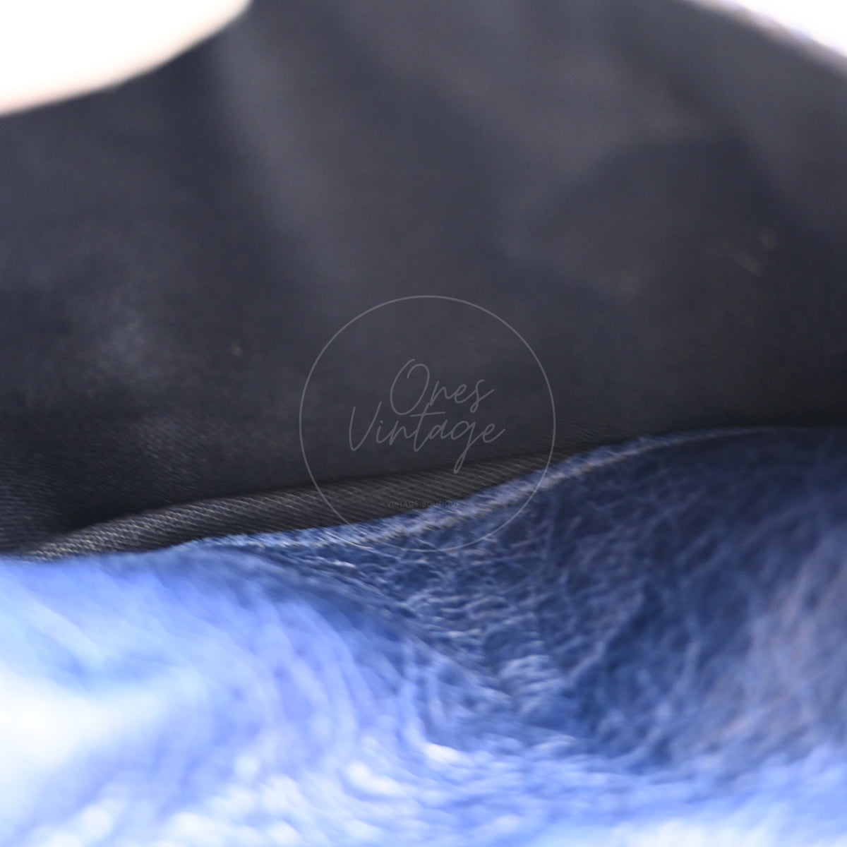 Balenciaga Pony Hair Agneau Leopard Printed 38cm City PHW Bleu Roi