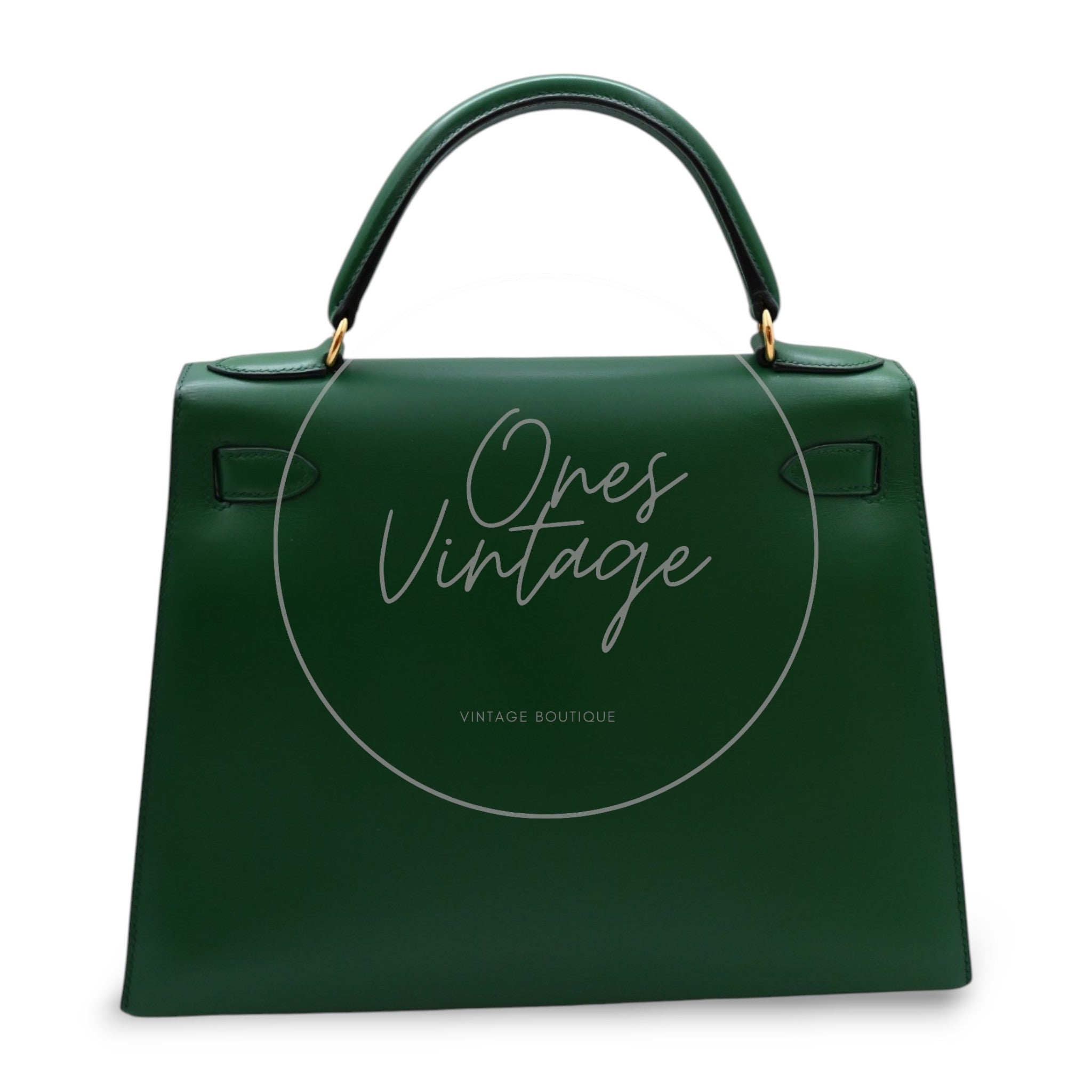 [Pre-owned] Hermes Kelly 28 Dark Green  GHW Stamp Square B