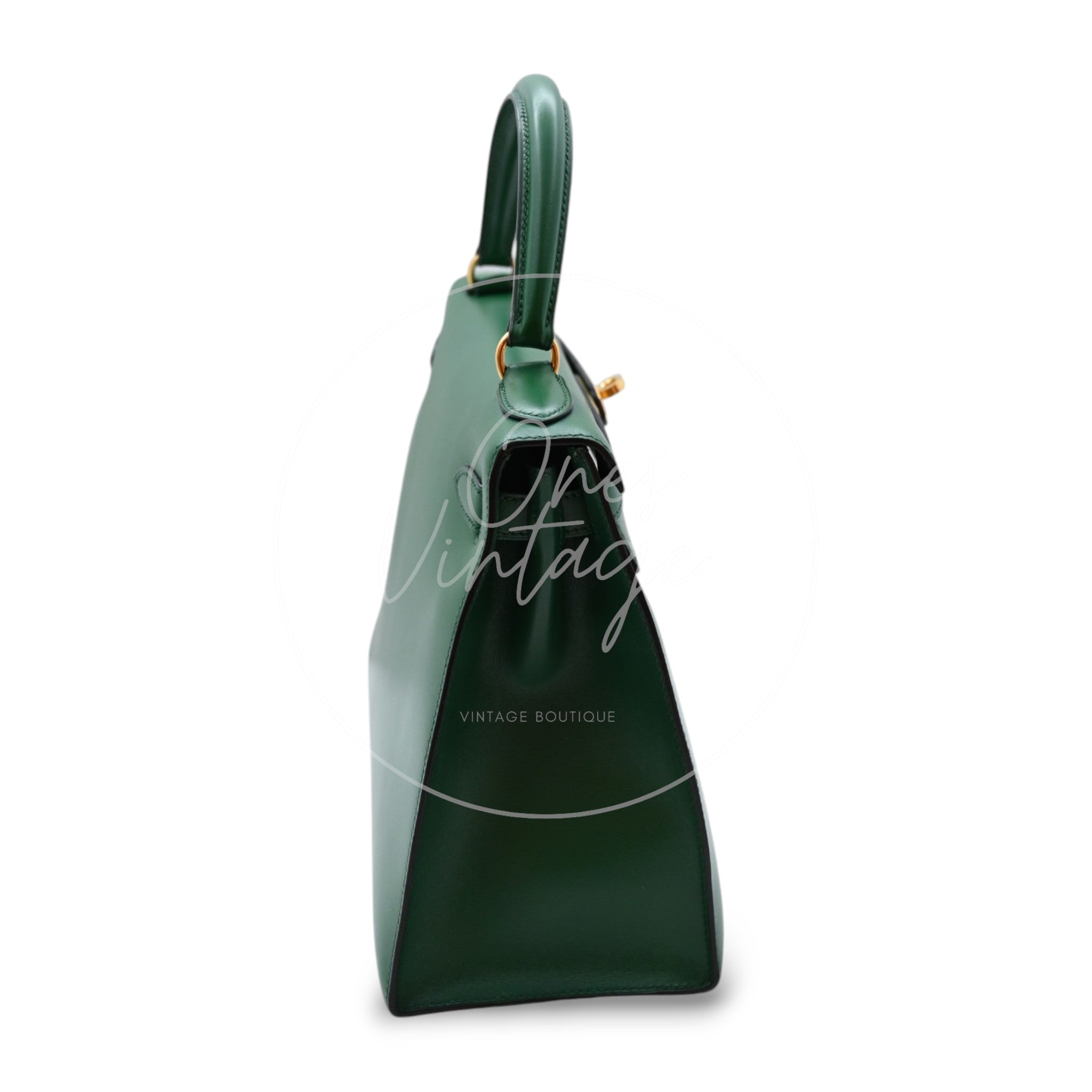 [Pre-owned] Hermes Kelly 28 Dark Green  GHW Stamp Square B