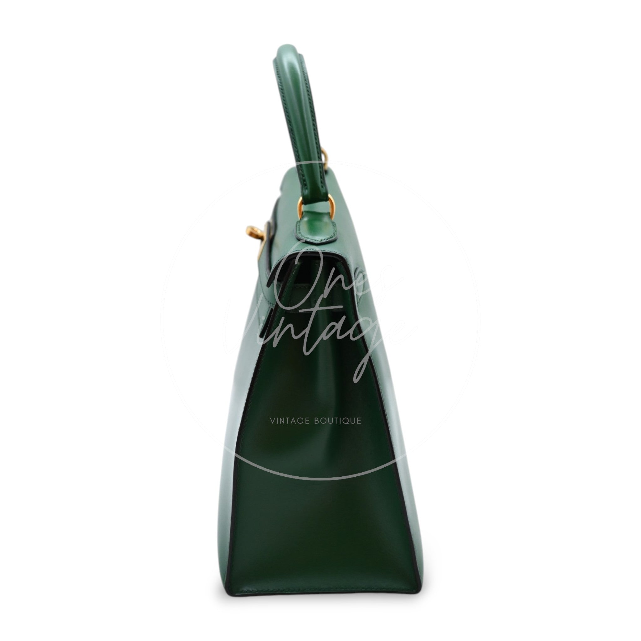 [Pre-owned] Hermes Kelly 28 Dark Green  GHW Stamp Square B