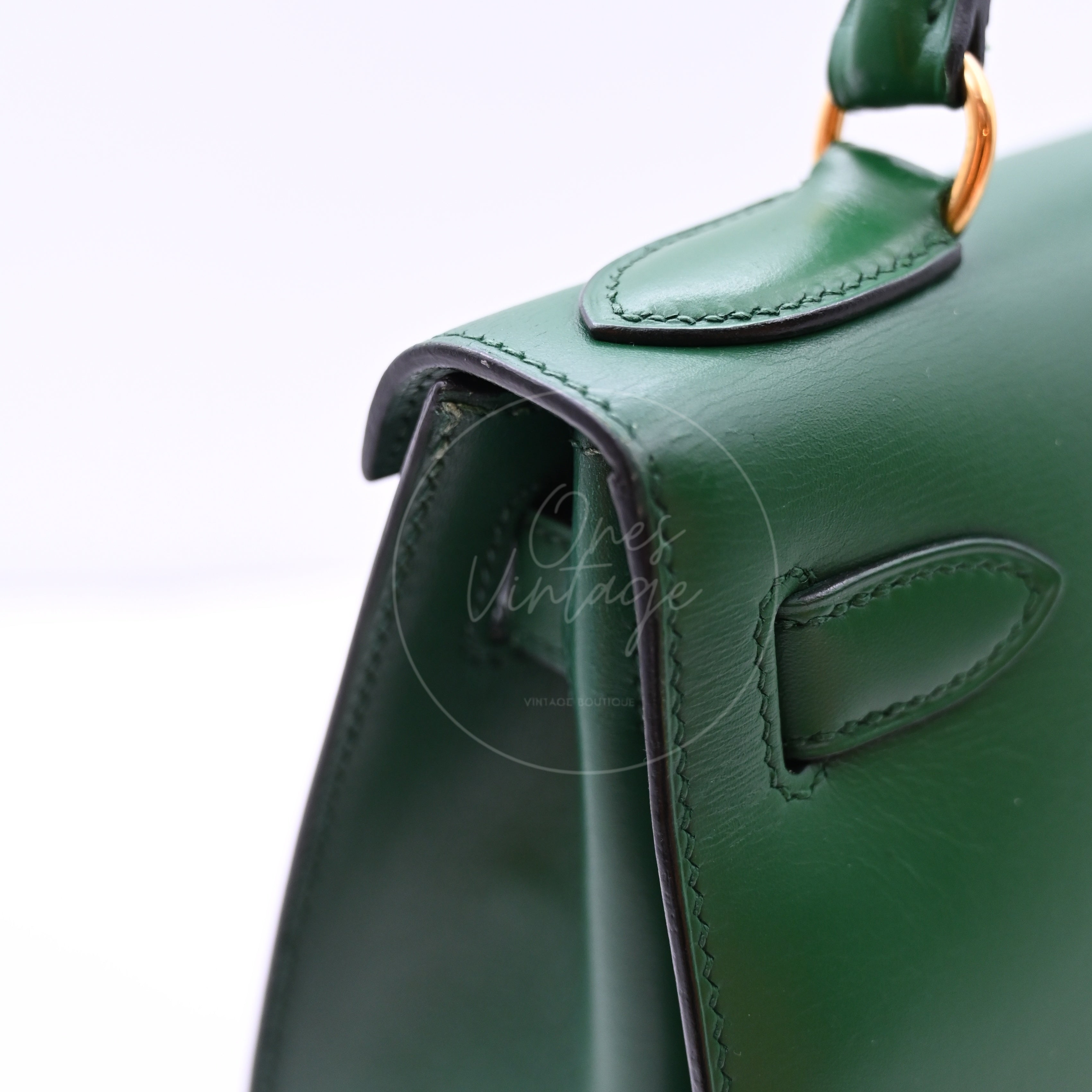 [Pre-owned] Hermes Kelly 28 Dark Green  GHW Stamp Square B