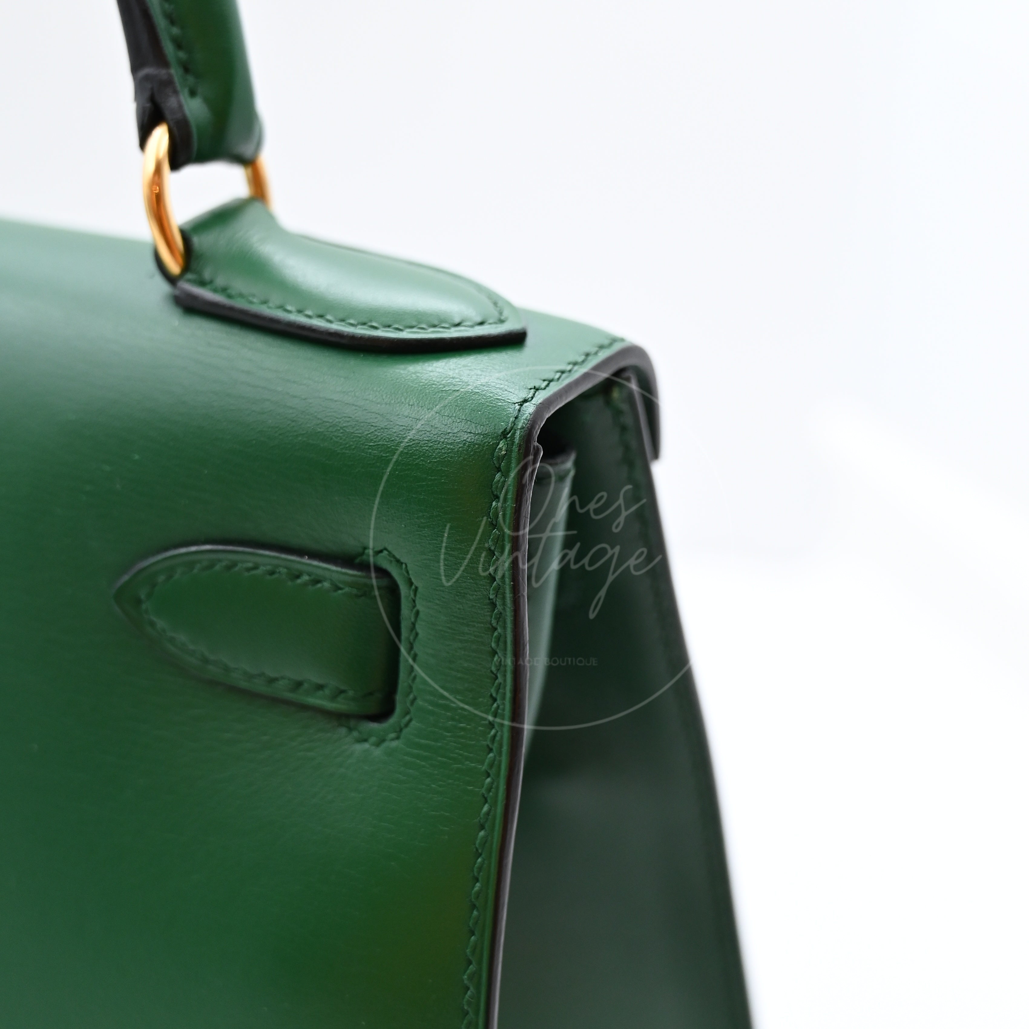 [Pre-owned] Hermes Kelly 28 Dark Green  GHW Stamp Square B