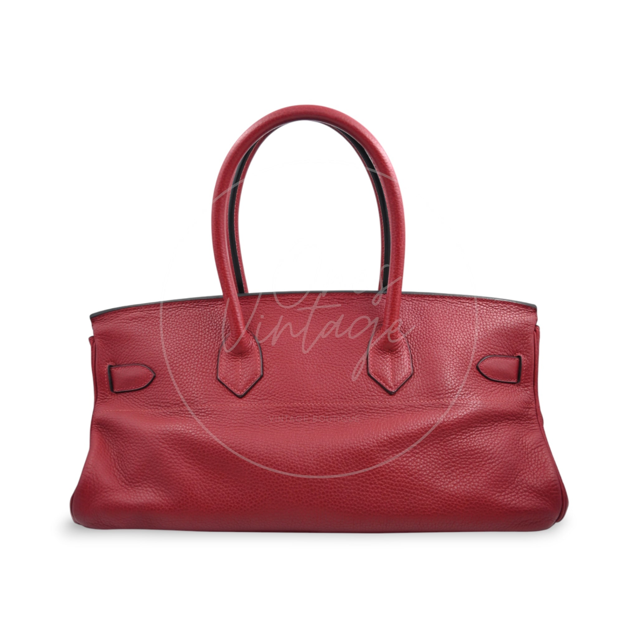 [Pre-owned] Hermes Birkin Shoulder 42 PHW Rouge H Handbag