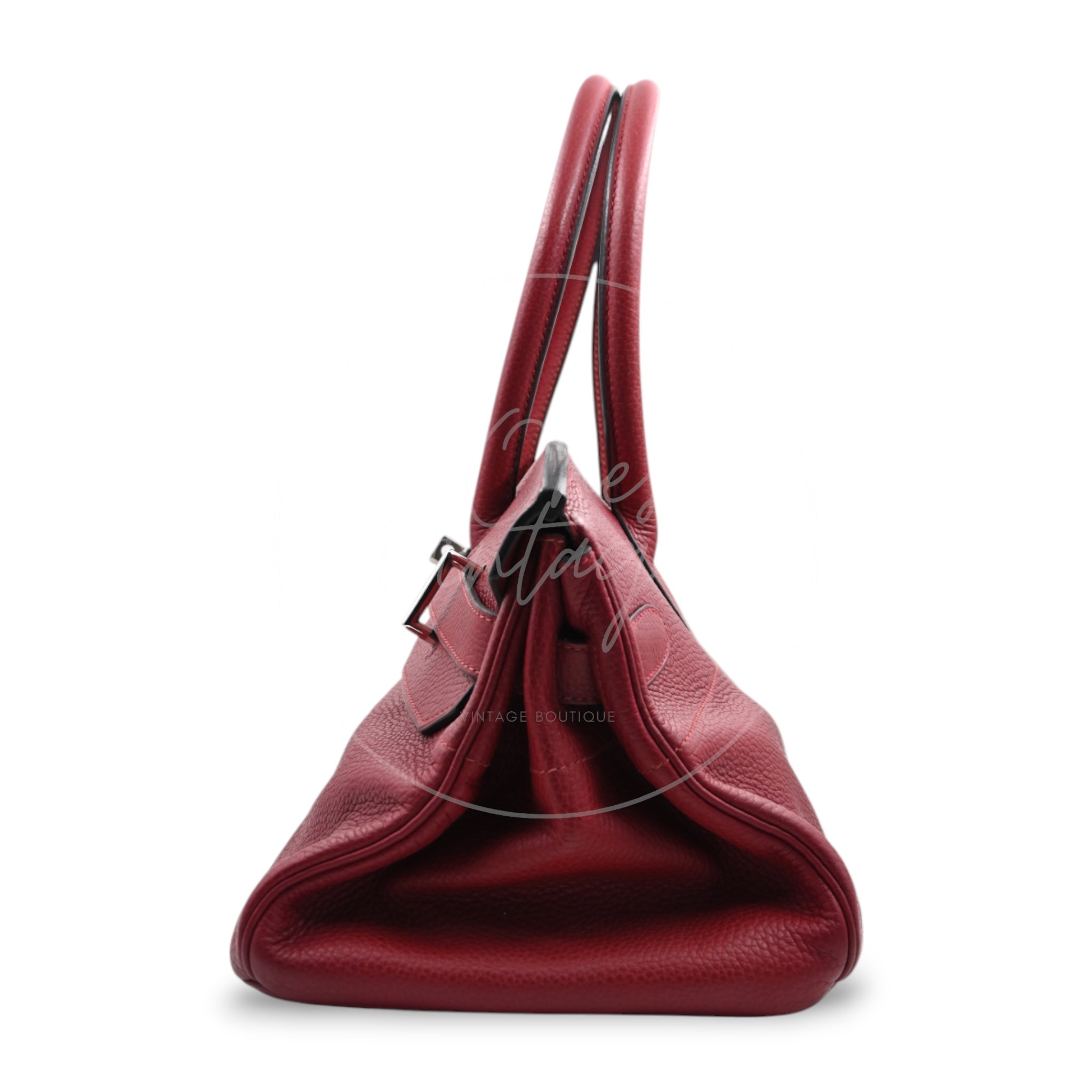 [Pre-owned] Hermes Birkin Shoulder 42 PHW Rouge H Handbag