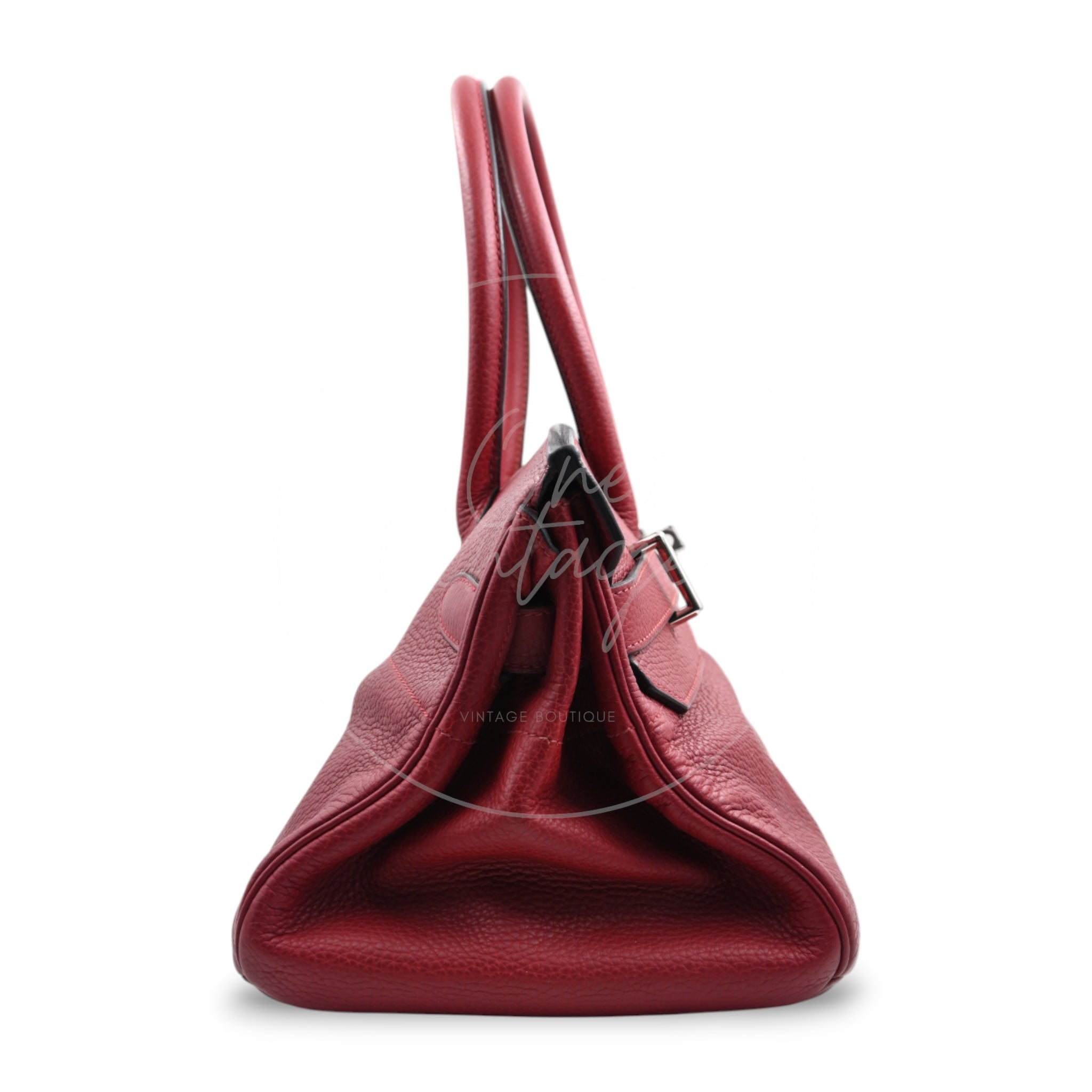 [Pre-owned] Hermes Birkin Shoulder 42 PHW Rouge H Handbag