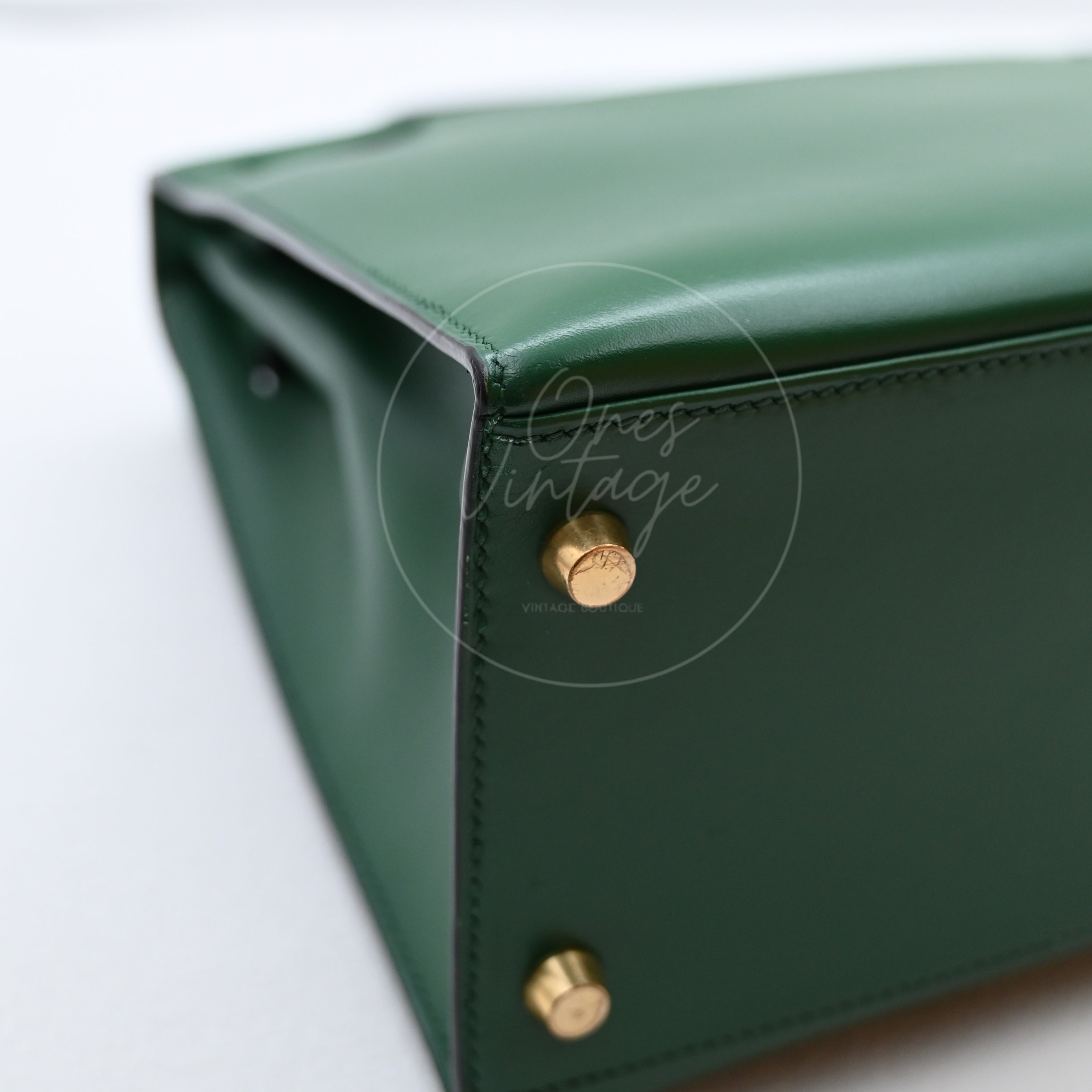 [Pre-owned] Hermes Kelly 28 Dark Green  GHW Stamp Square B