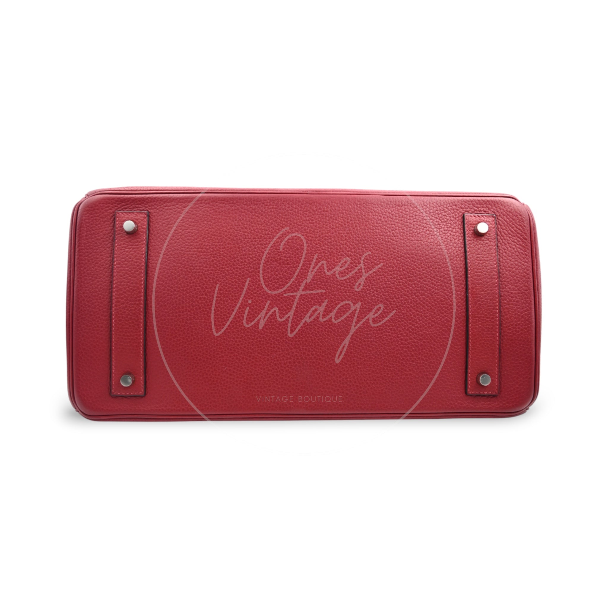 [Pre-owned] Hermes Birkin Shoulder 42 PHW Rouge H Handbag