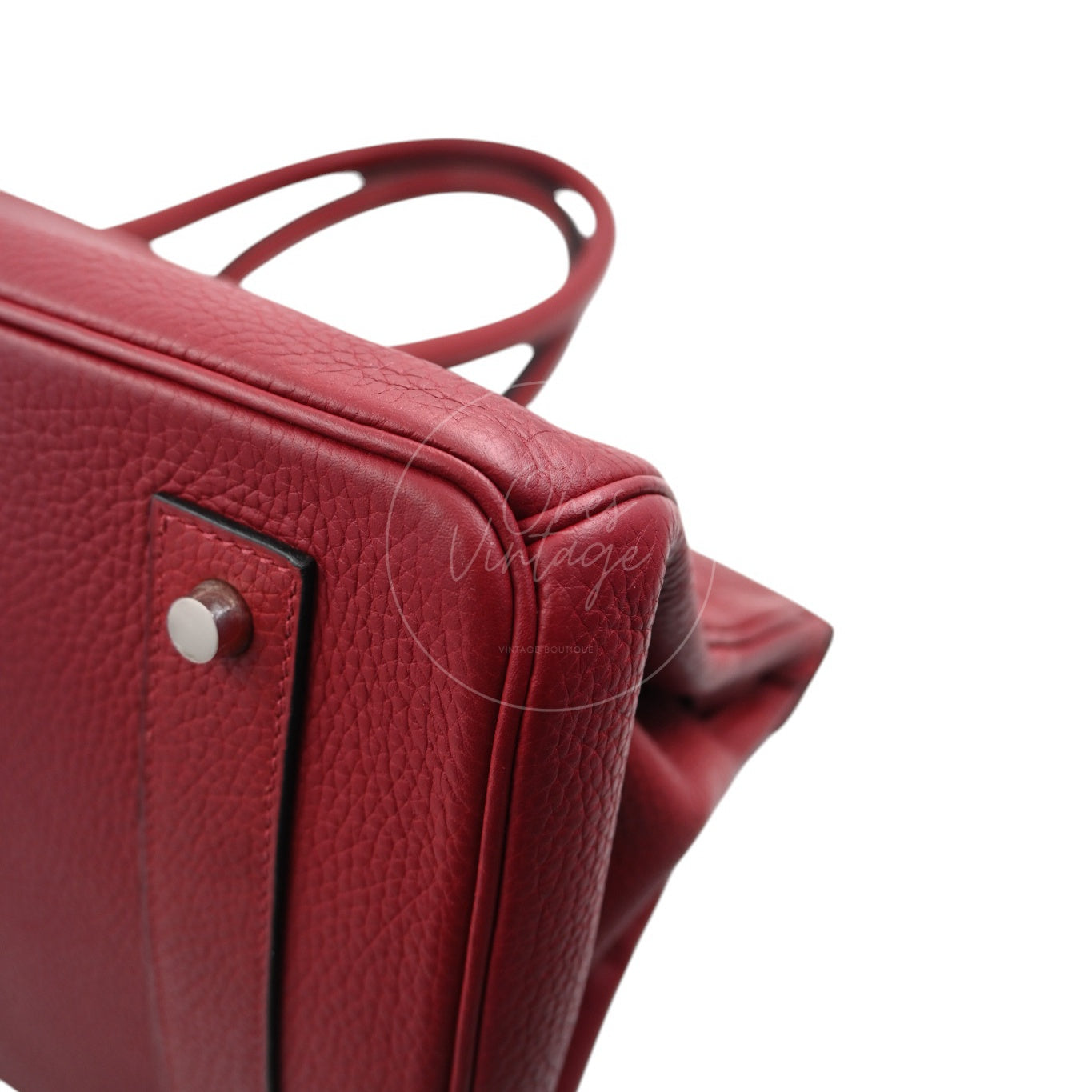 [Pre-owned] Hermes Birkin Shoulder 42 PHW Rouge H Handbag