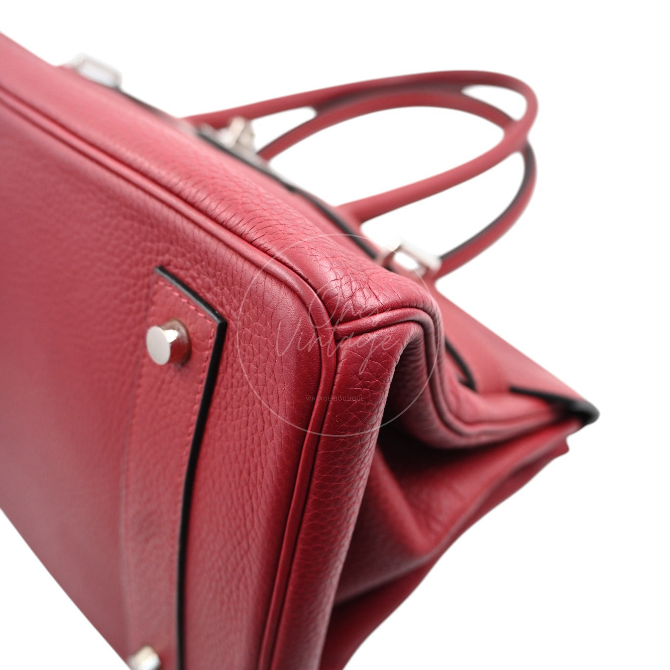 [Pre-owned] Hermes Birkin Shoulder 42 PHW Rouge H Handbag