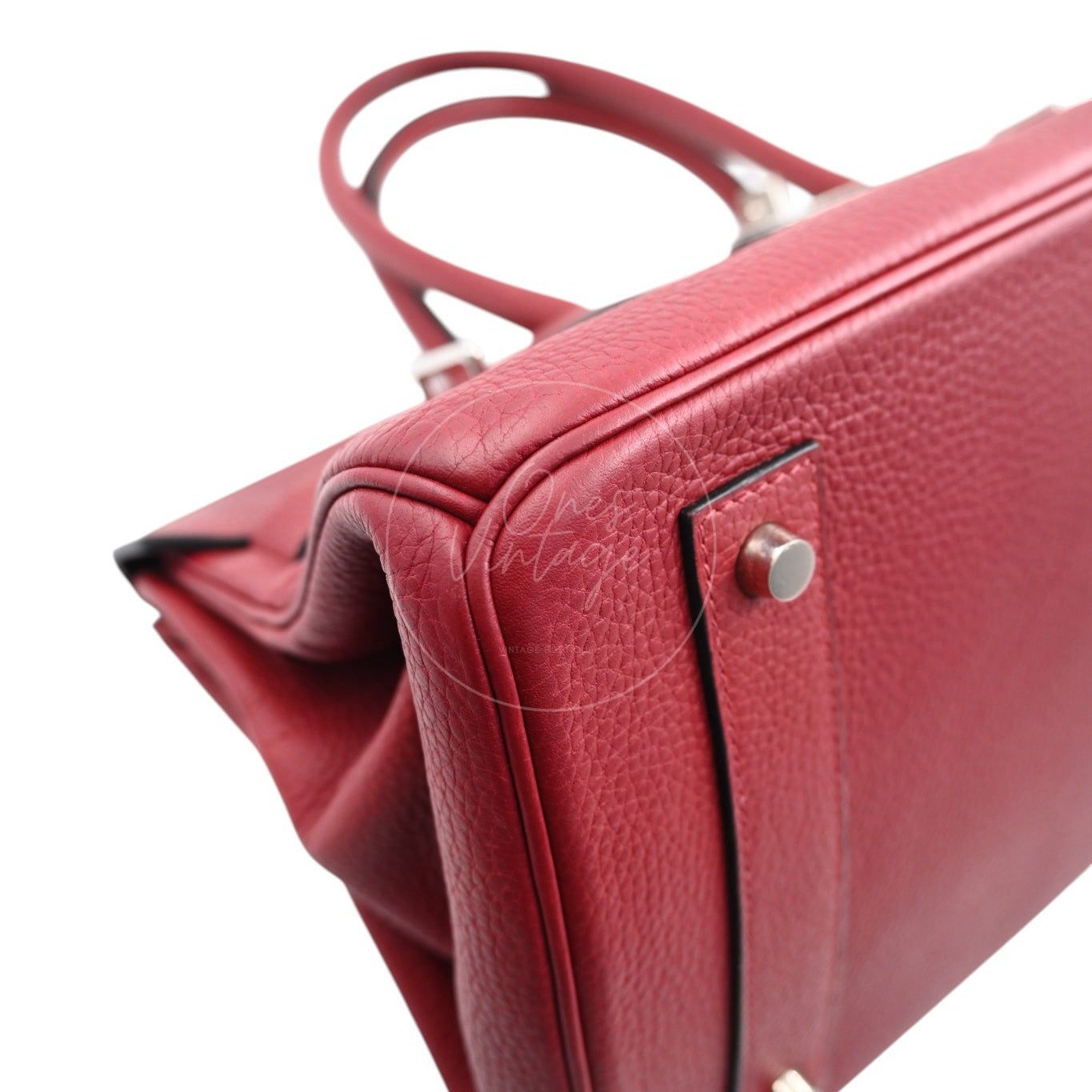 [Pre-owned] Hermes Birkin Shoulder 42 PHW Rouge H Handbag