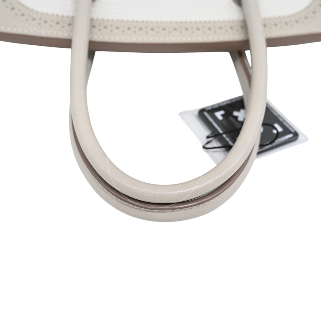 [Pre-owned] Hermes Birkin 30 Ghillies White Grey Doblis Calfskin PHW Handbag