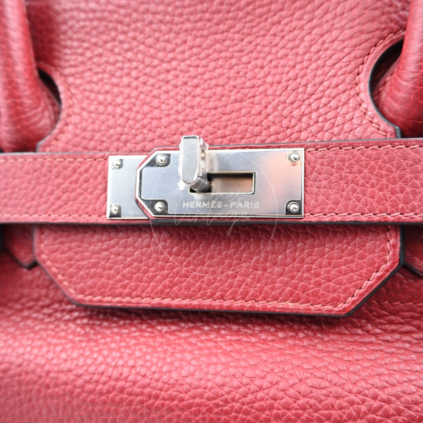 [Pre-owned] Hermes Birkin Shoulder 42 PHW Rouge H Handbag