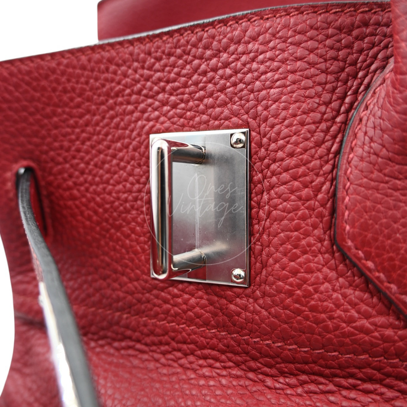 [Pre-owned] Hermes Birkin Shoulder 42 PHW Rouge H Handbag