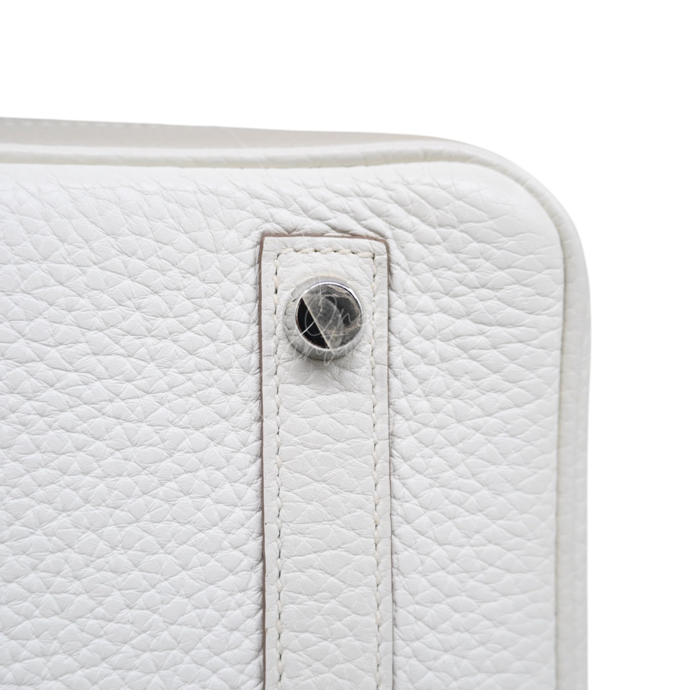 [Pre-owned] Hermes Birkin 30 Ghillies White Grey Doblis Calfskin PHW Handbag
